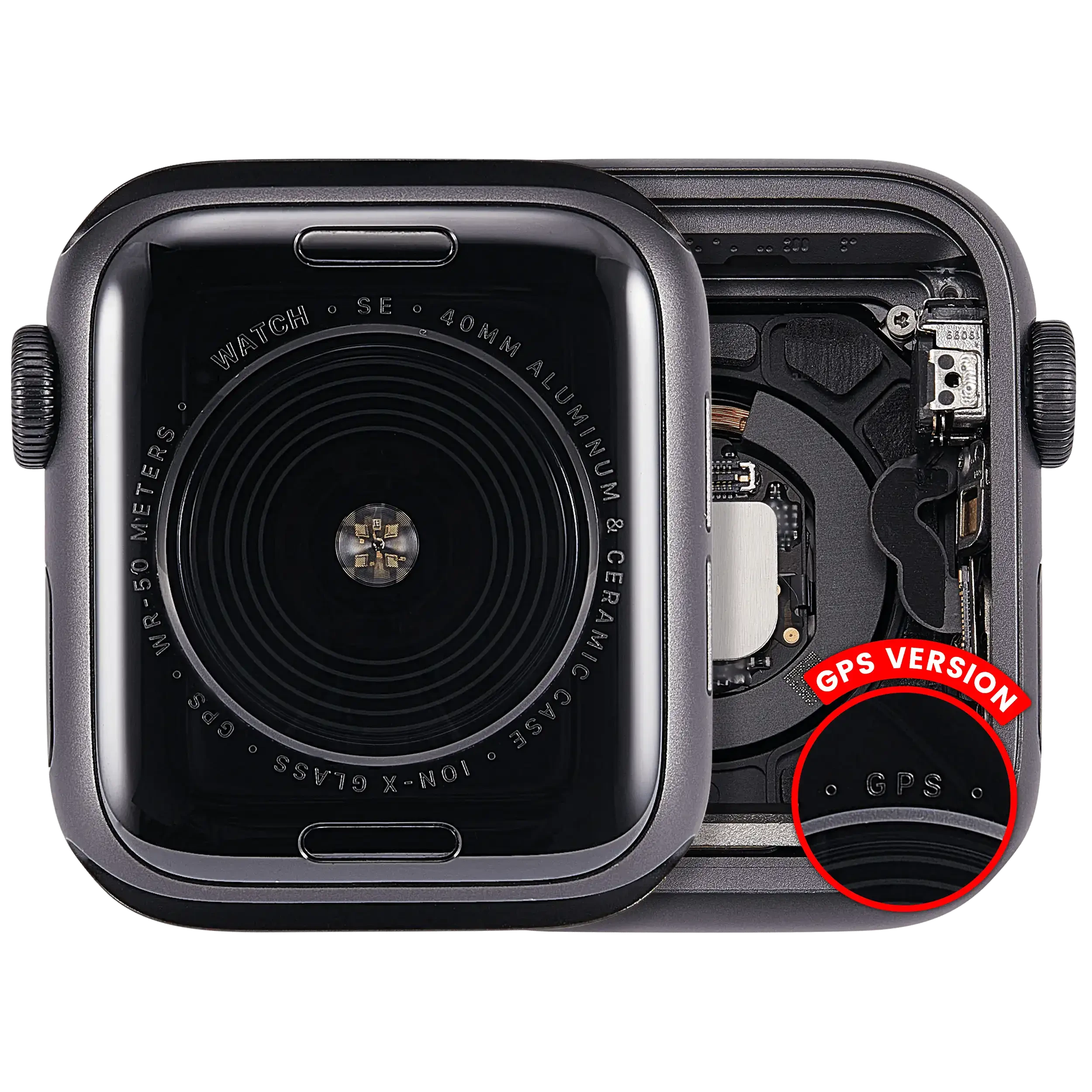 Scocca completa compatibile per Watch Series SE 1st (40MM) (Used Service Pack Pull: grado A) (GPS Version) (Aluminum / Nero siderale)