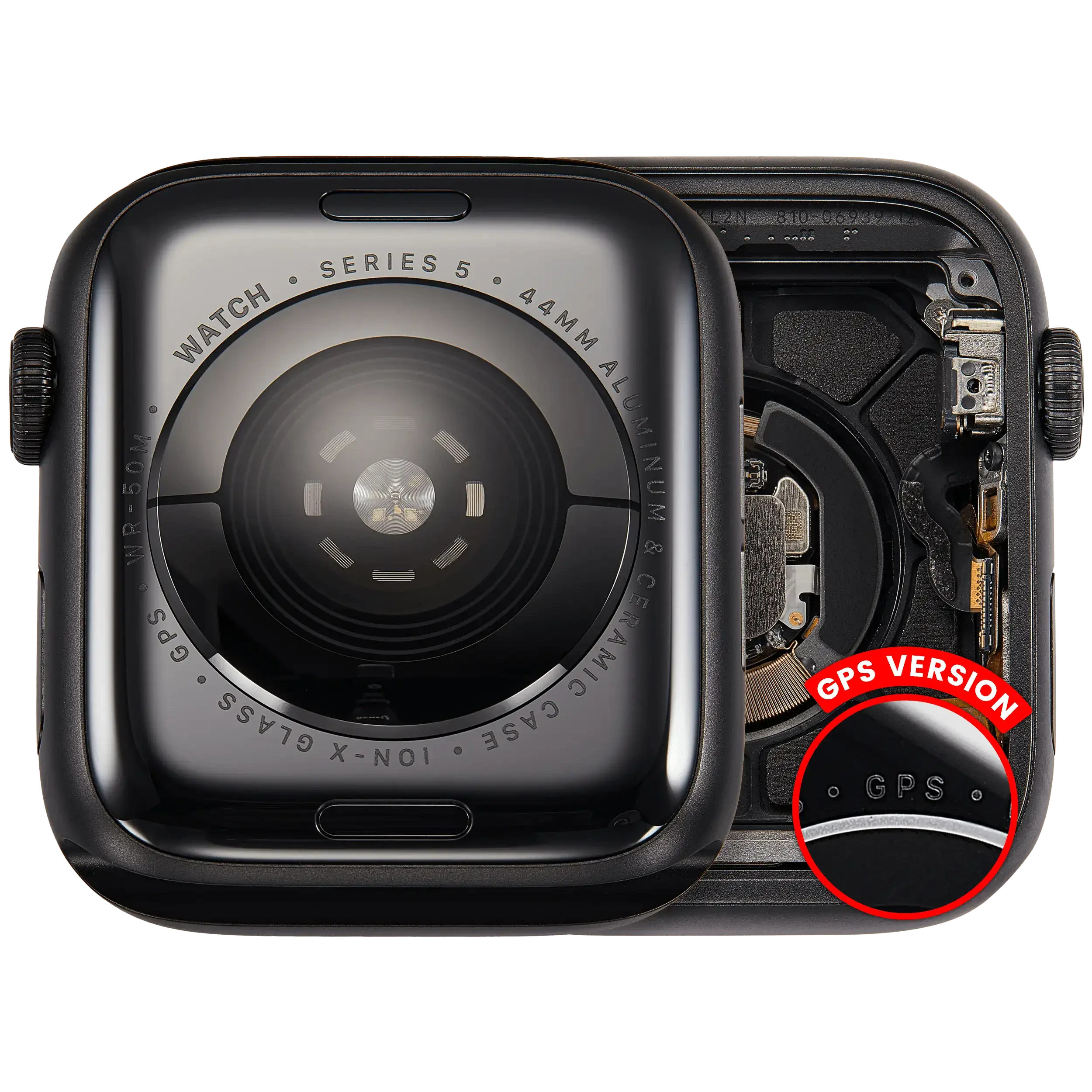Scocca completa compatibile per Watch Series 5 (44MM) (Used Service Pack Pull: grado A) (GPS Version) (Aluminum / Nero siderale)