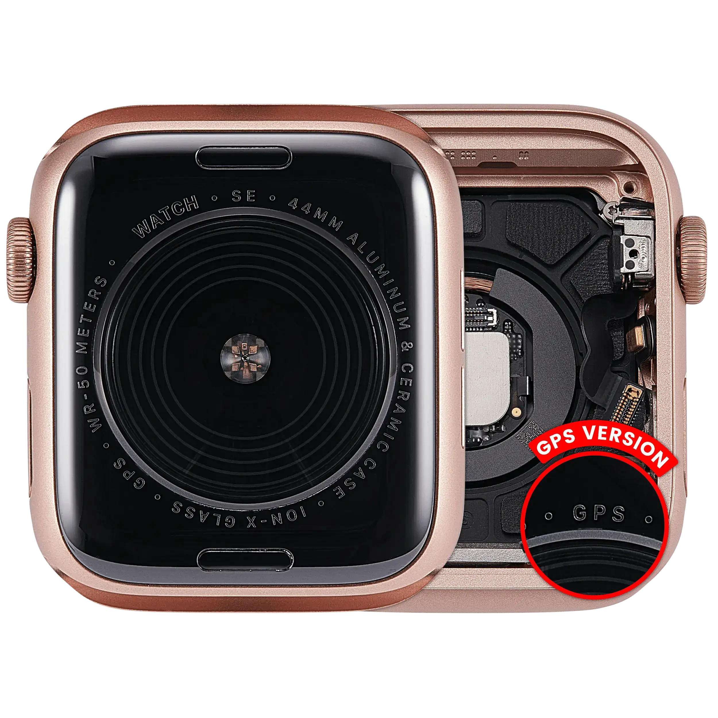 Scocca completa compatibile per Watch Series SE 1st (44MM) (Used Service Pack Pull: grado A) (GPS Version) (Aluminum / Oro)