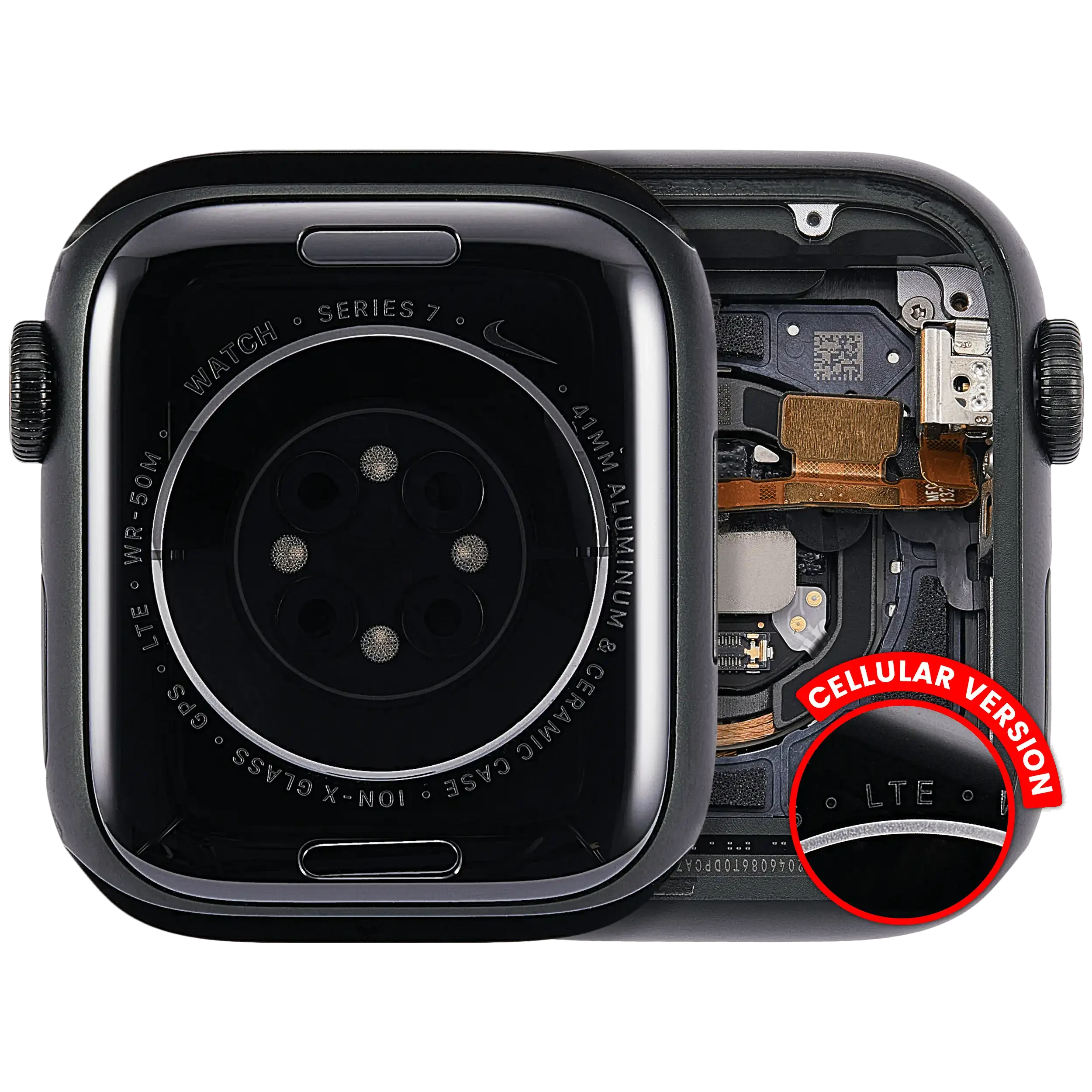 Scocca completa compatibile per Watch Series 7 (41MM) (Used Service Pack Pull: grado A) (Cellular Version) (Aluminum / Verde)