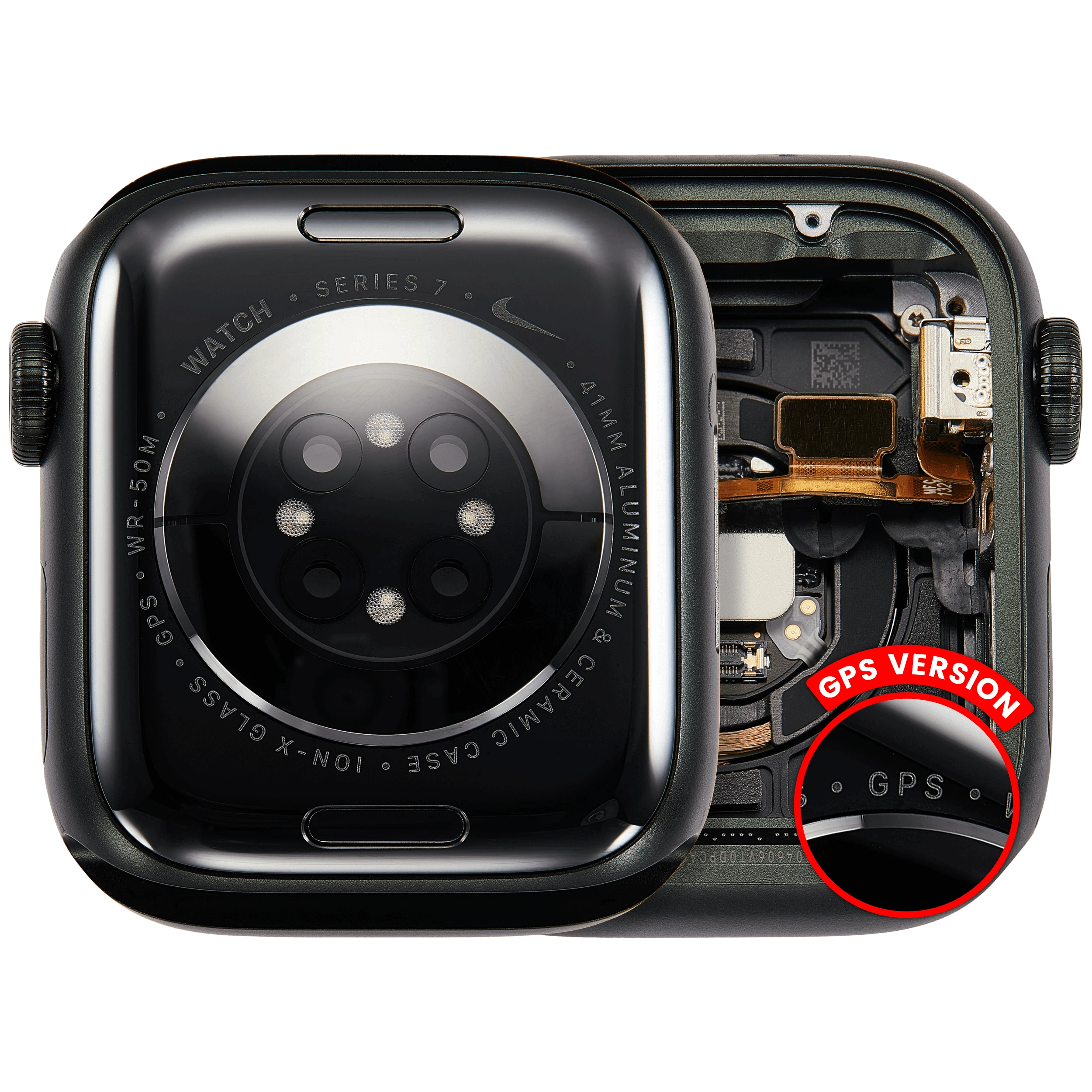 Scocca completa compatibile per Watch Series 7 (41MM) (Used Service Pack Pull: grado A) (GPS Version) (Aluminum / Verde)