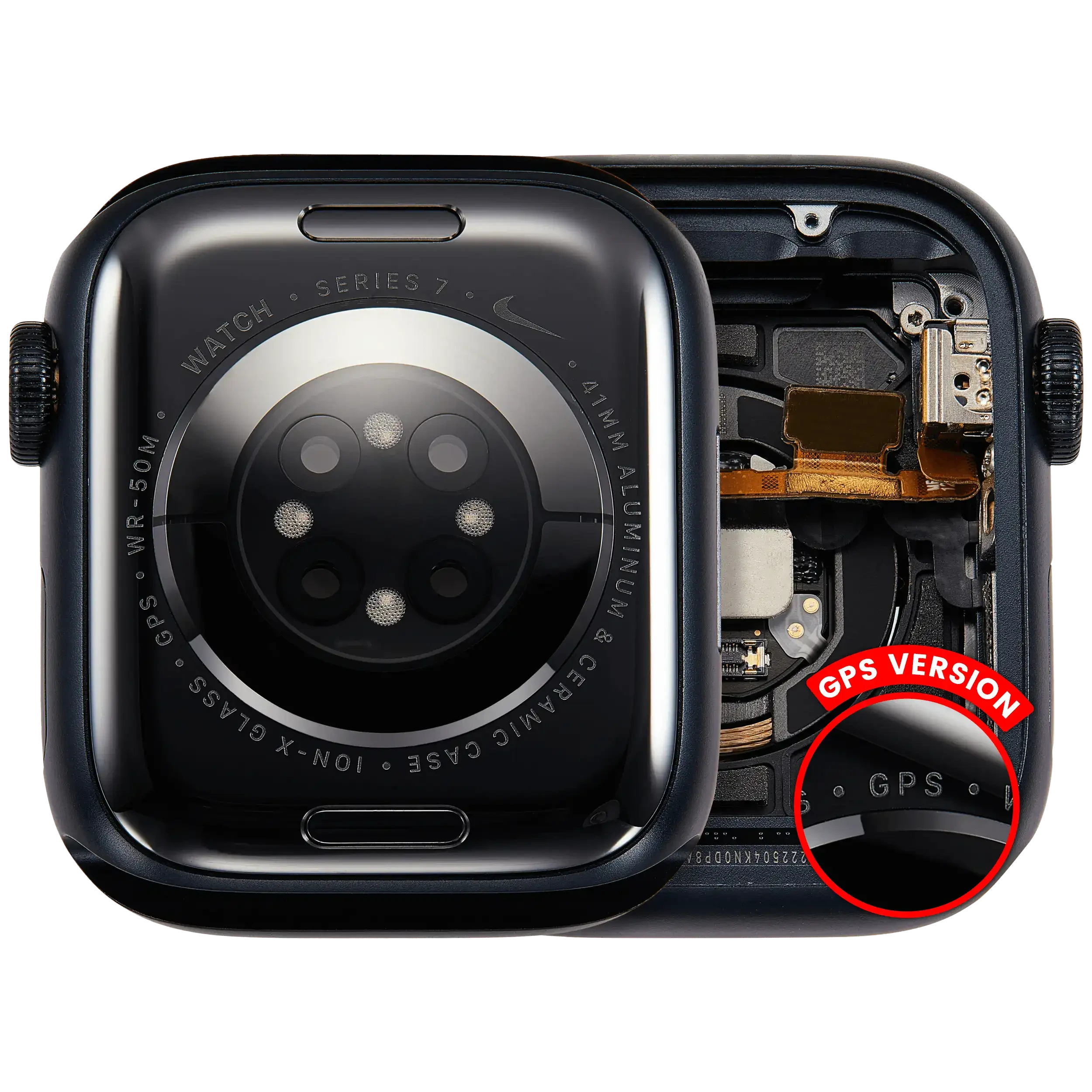Scocca completa compatibile per Watch Series 7 (41MM) (Used Service Pack Pull: grado A) (GPS Version) (Aluminum / Nero siderale)