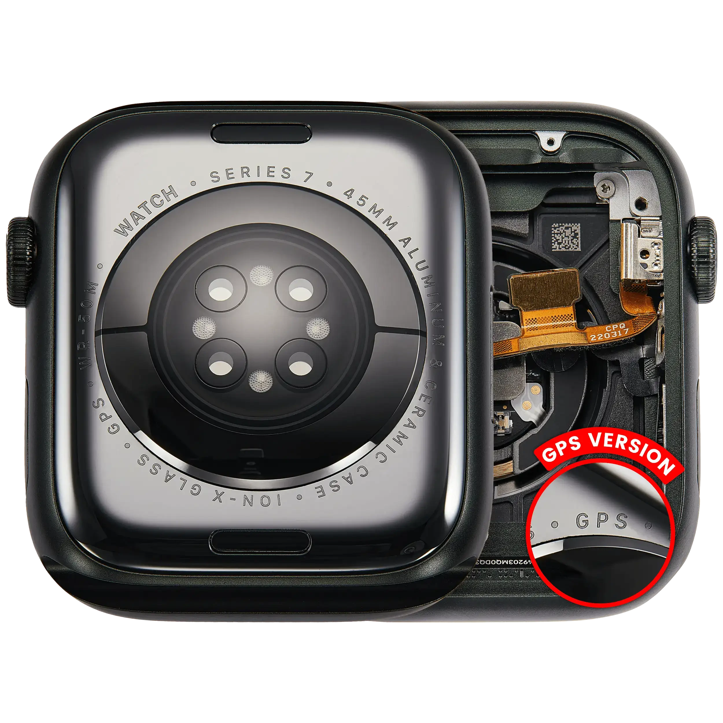 Scocca completa compatibile per Watch Series 7 (45MM) (Used Service Pack Pull: grado A) (GPS Version) (Aluminum / Verde)
