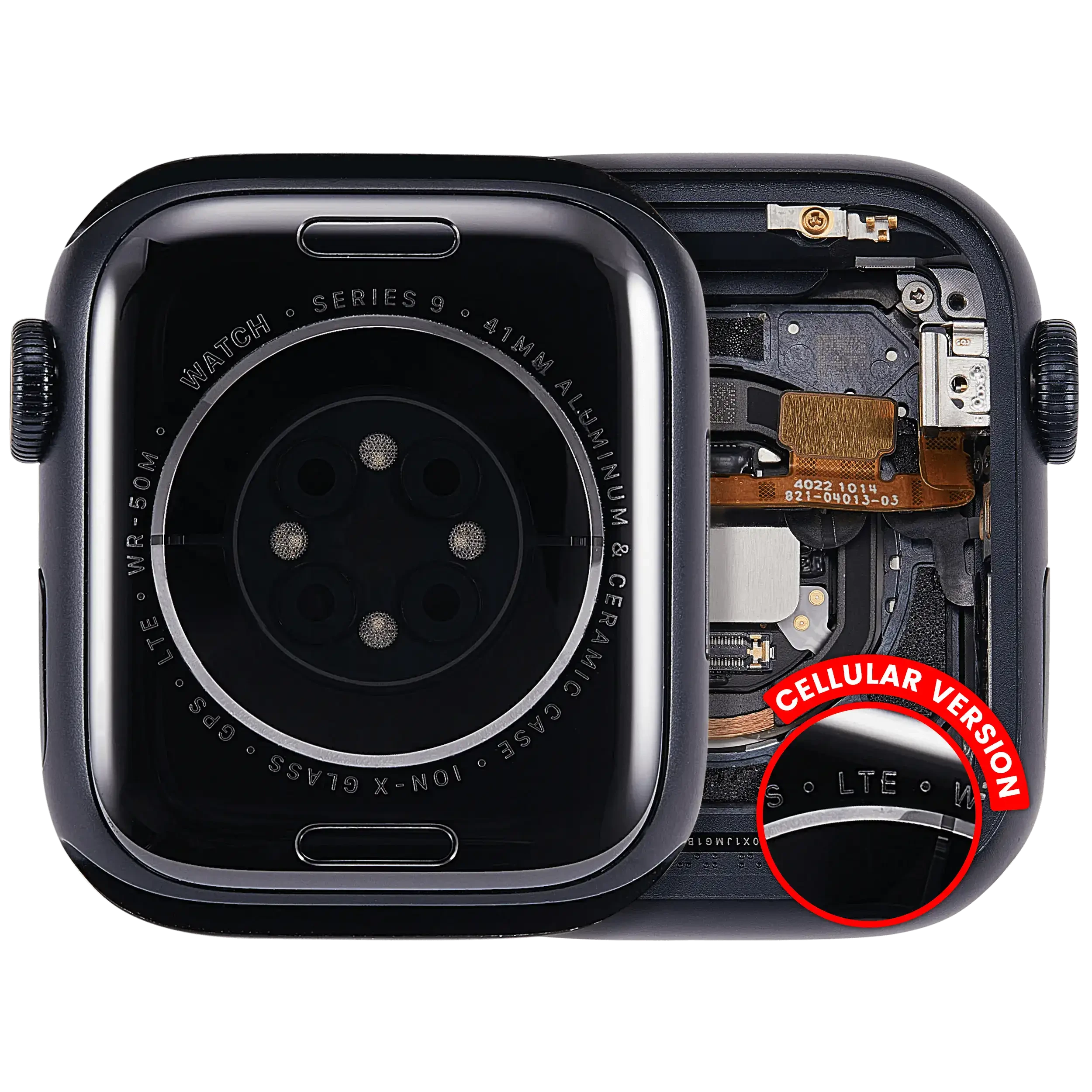 Scocca completa compatibile per Watch Series 9 (41MM) (Used Service Pack Pull: grado A (Cellular Version) (Aluminum / Mezzanotte)