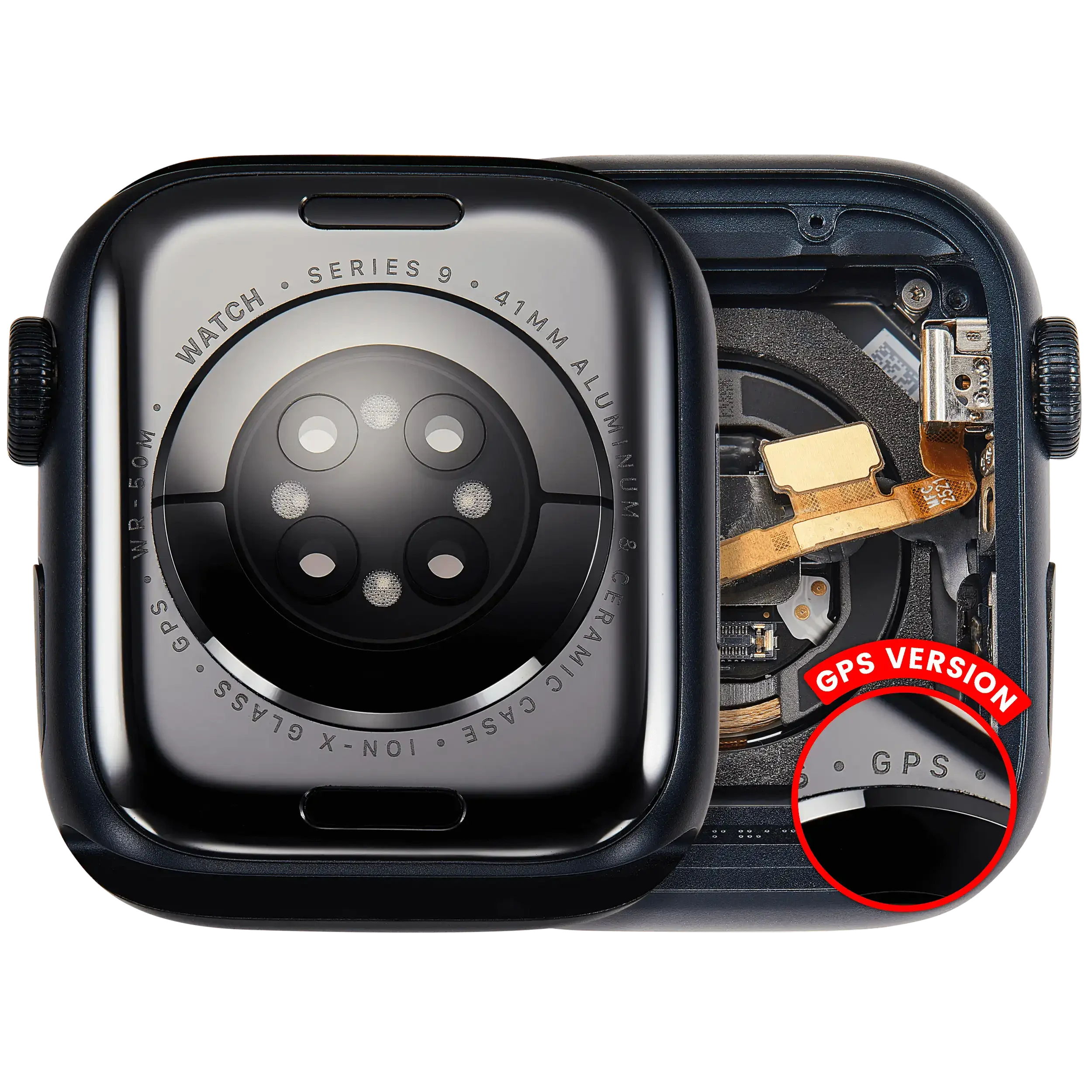 Scocca completa compatibile per Watch Series 9 (41MM) (Used Service Pack Pull: grado A) (GPS Version) (Aluminum / Mezzanotte)