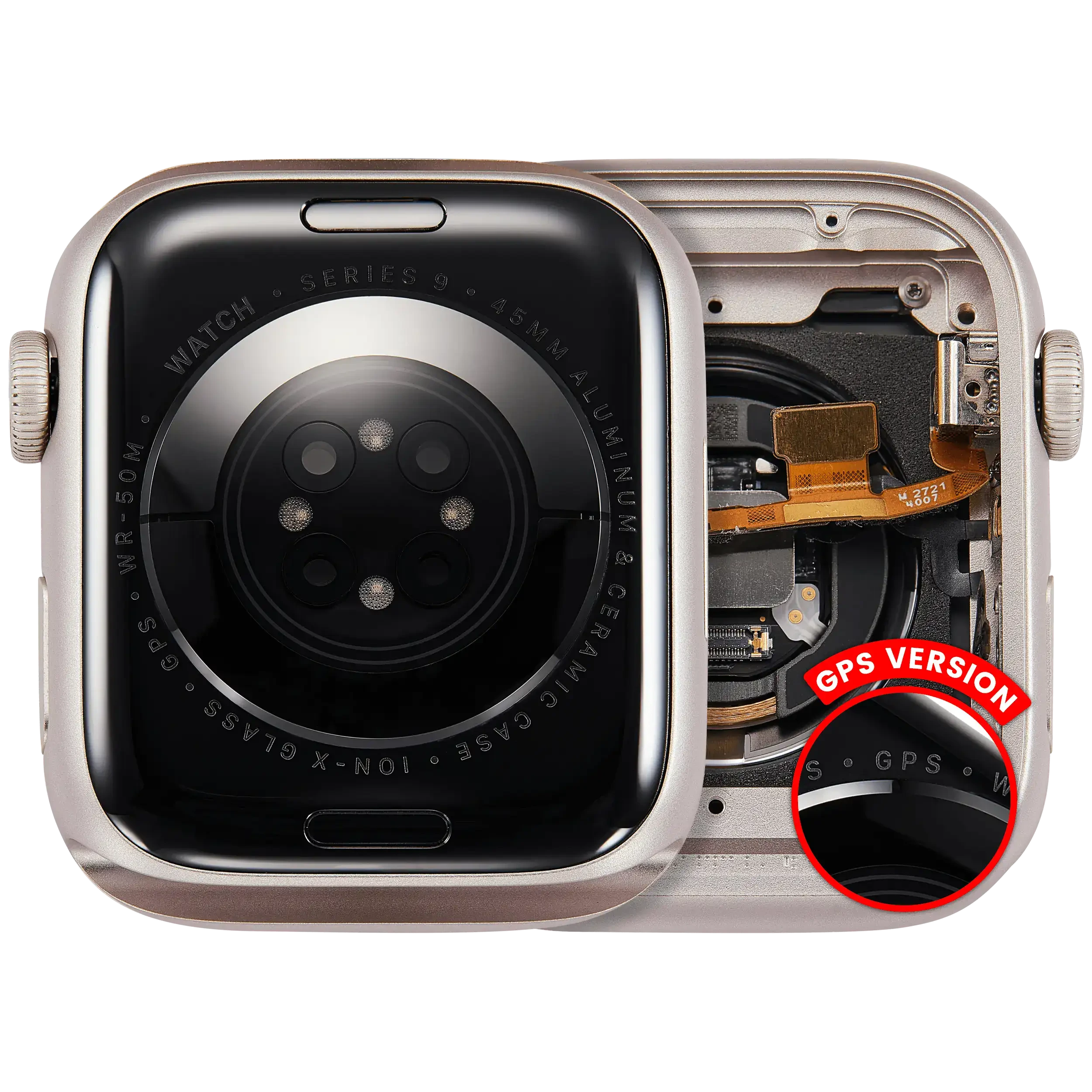 Scocca completa compatibile per Watch Series 9 (45MM) (Used Service Pack Pull: grado A) (GPS Version) (Aluminum / Galassia)