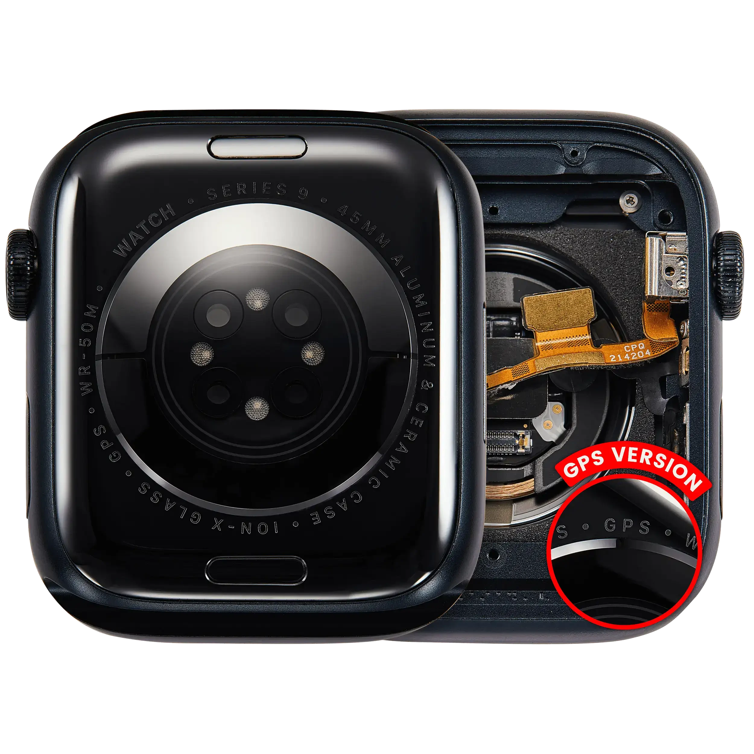 Scocca completa compatibile per Watch Series 9 (45MM) (Used Service Pack Pull: grado A) (GPS Version) (Aluminum / Mezzanotte)