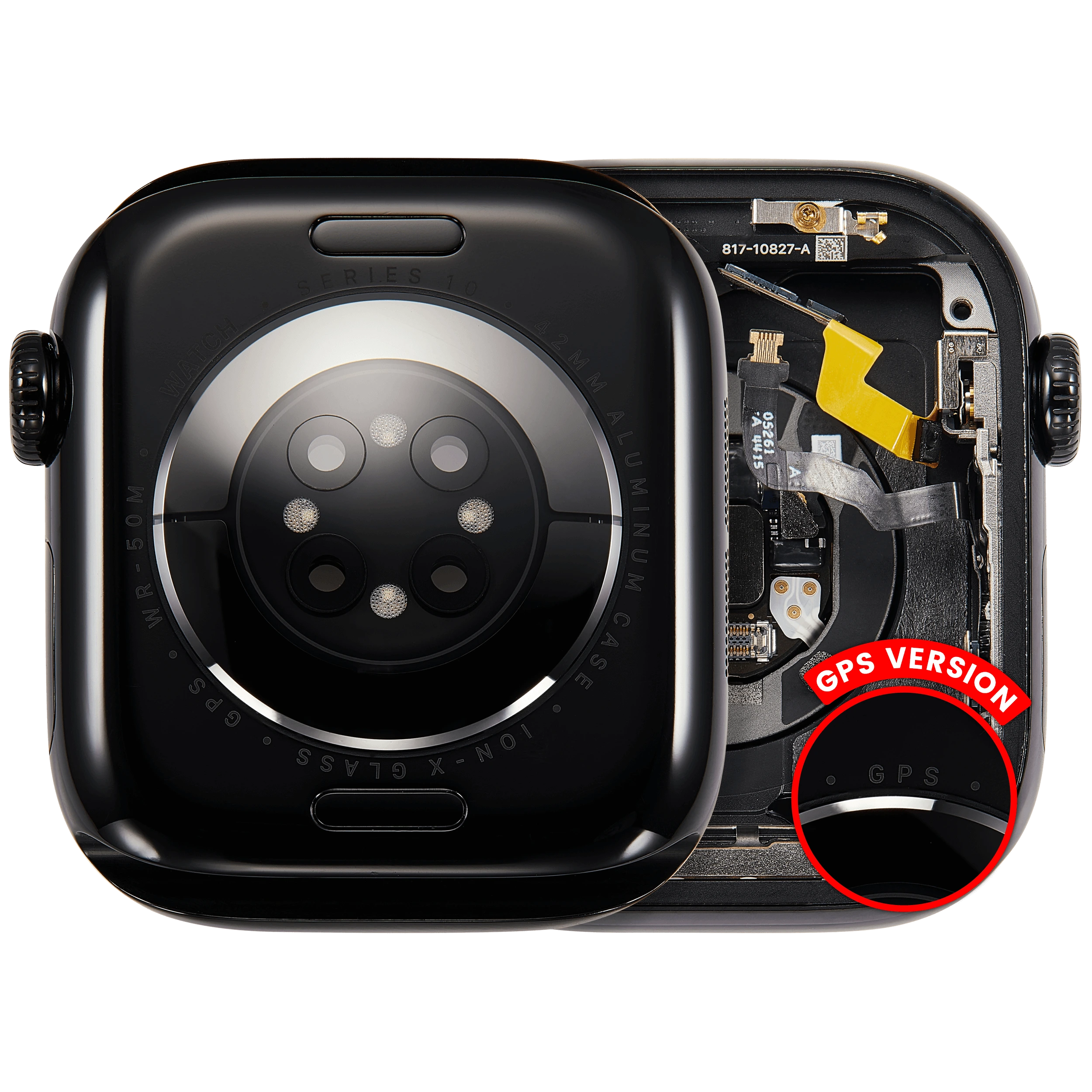 Scocca completa compatibile per Watch Series 10 (42MM) (Used Service Pack Pull: grado A) (GPS Version) (Aluminum / Jet Nero)