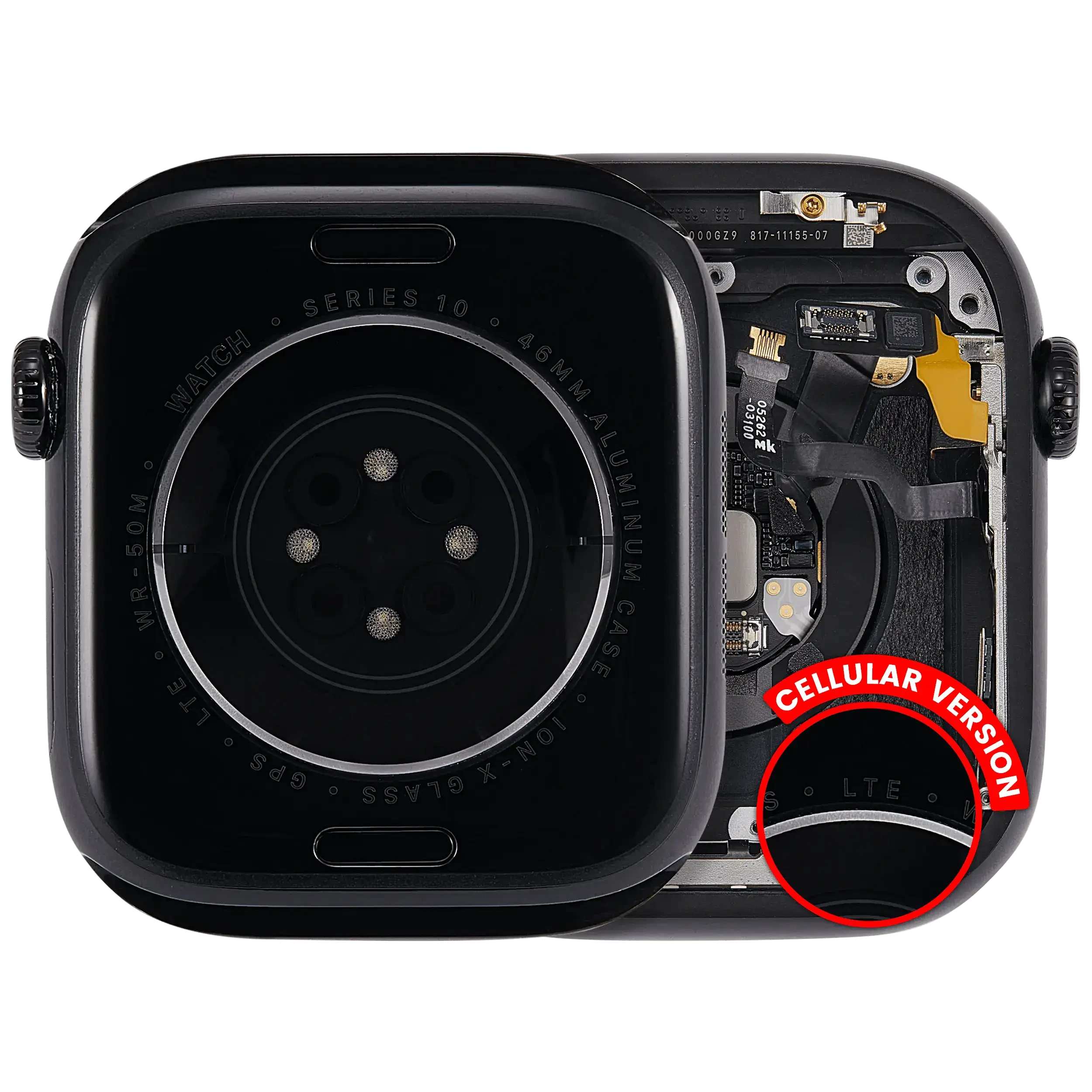 Scocca completa compatibile per Watch Series 10 (46MM) (Used Service Pack Pull: grado A) (Cellular Version) (Aluminum / Jet Nero)