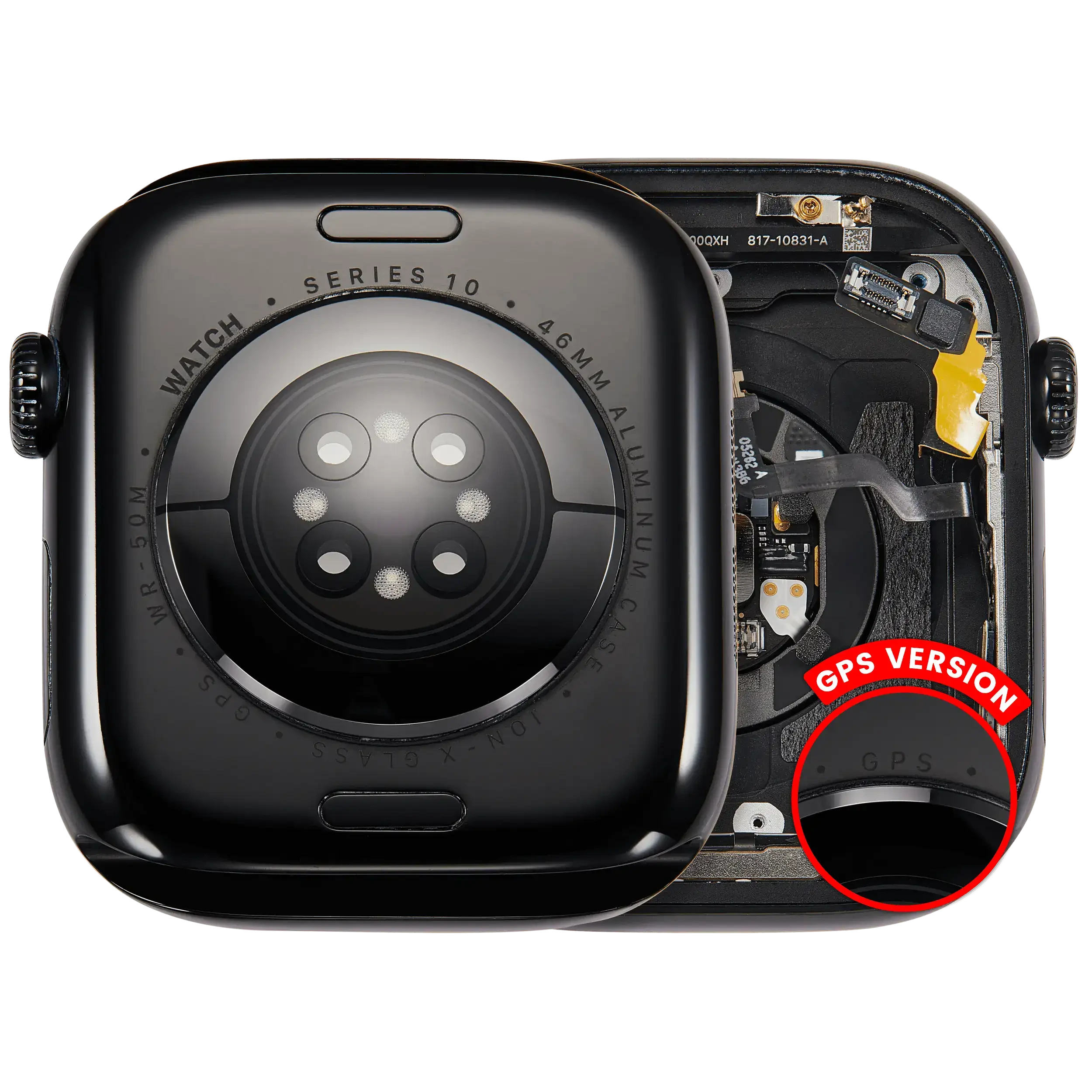 Scocca completa compatibile per Watch Series 10 (46MM) (Used Service Pack Pull: grado A) (GPS Version) (Aluminum / Jet Nero)