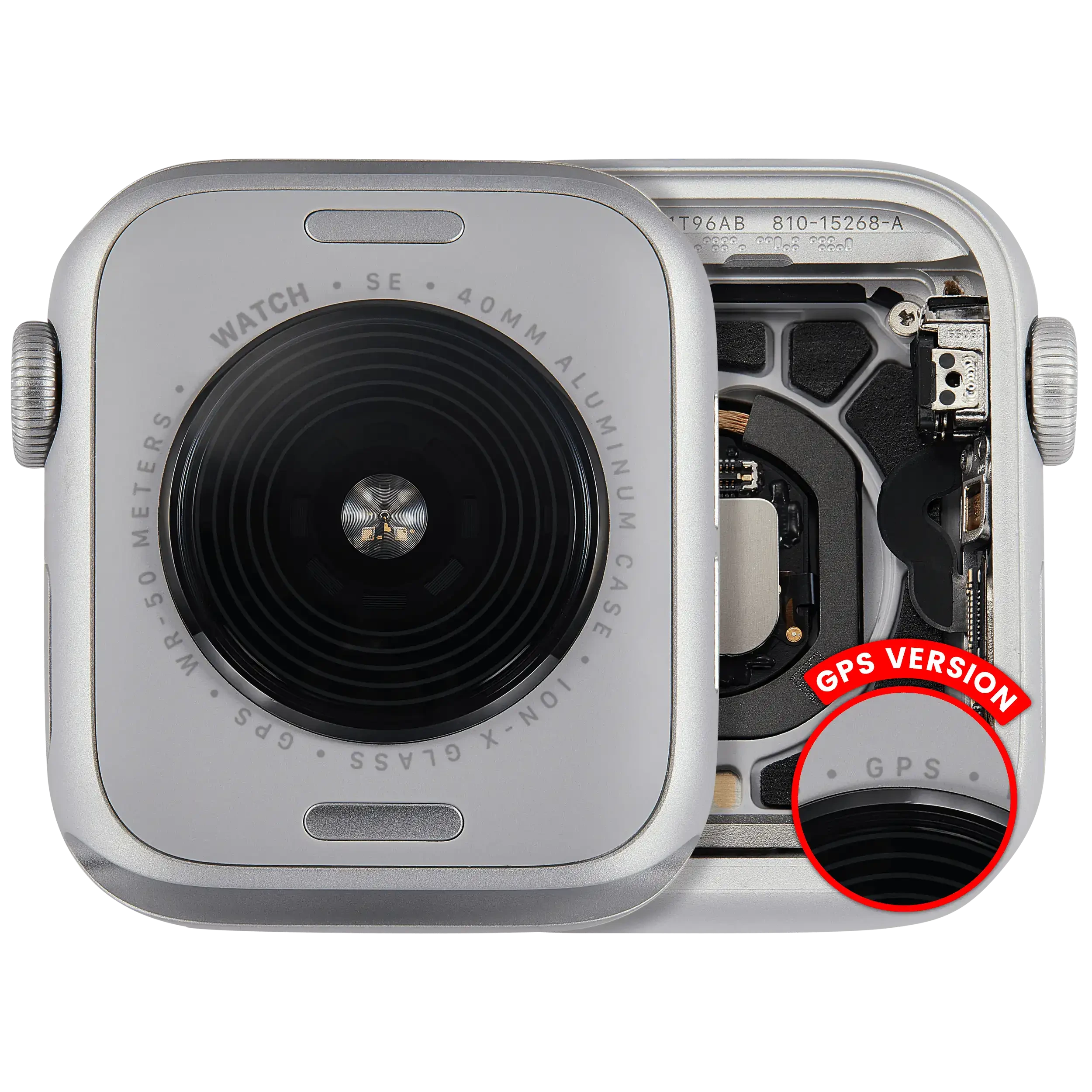 Scocca completa compatibile per Watch Series SE 2nd (40MM) (Used Service Pack Pull: grado A) (GPS Version) (Aluminum / Argento)