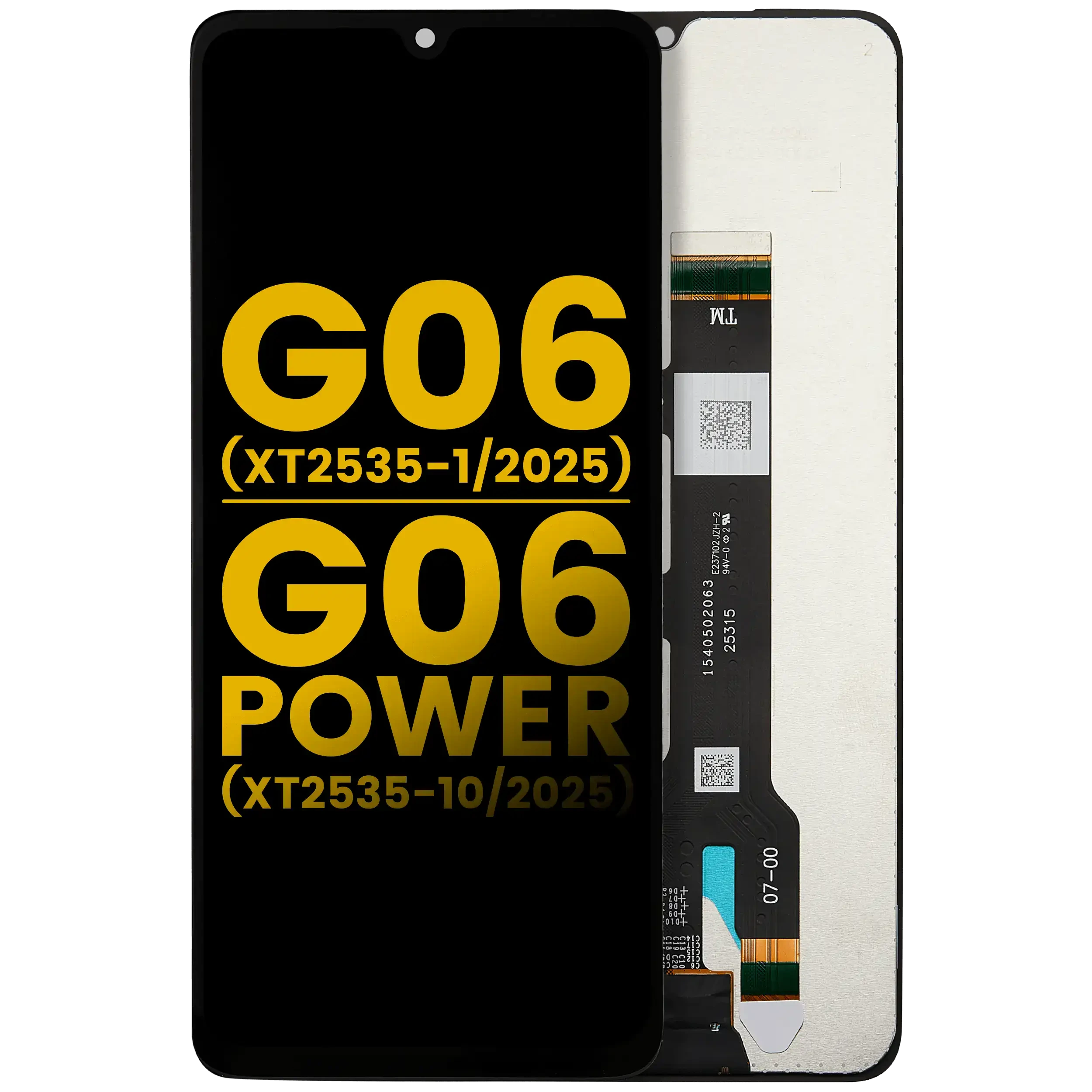 Display LCD completo senza Frame per Motorola Moto G06 (XT2535-1 /2025) / G06 Power (XT2535-10 /2025) (Refurbished) (tutti i colori)