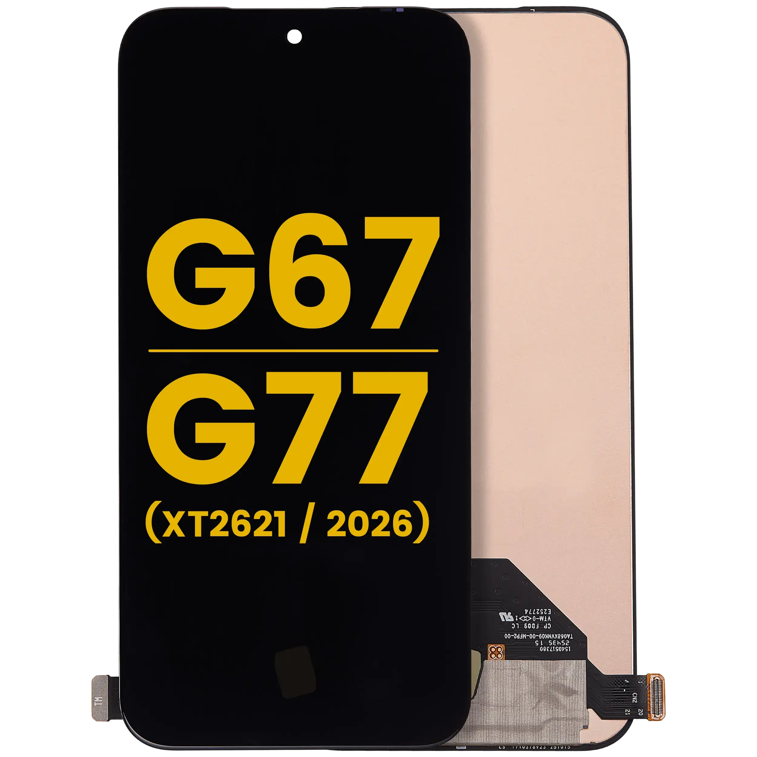 Display OLED completo senza Frame per Motorola G67 (XT2621-2 / 2026) / G77 (XT2621-4 / 2026) (Refurbished) (tutti i colori)