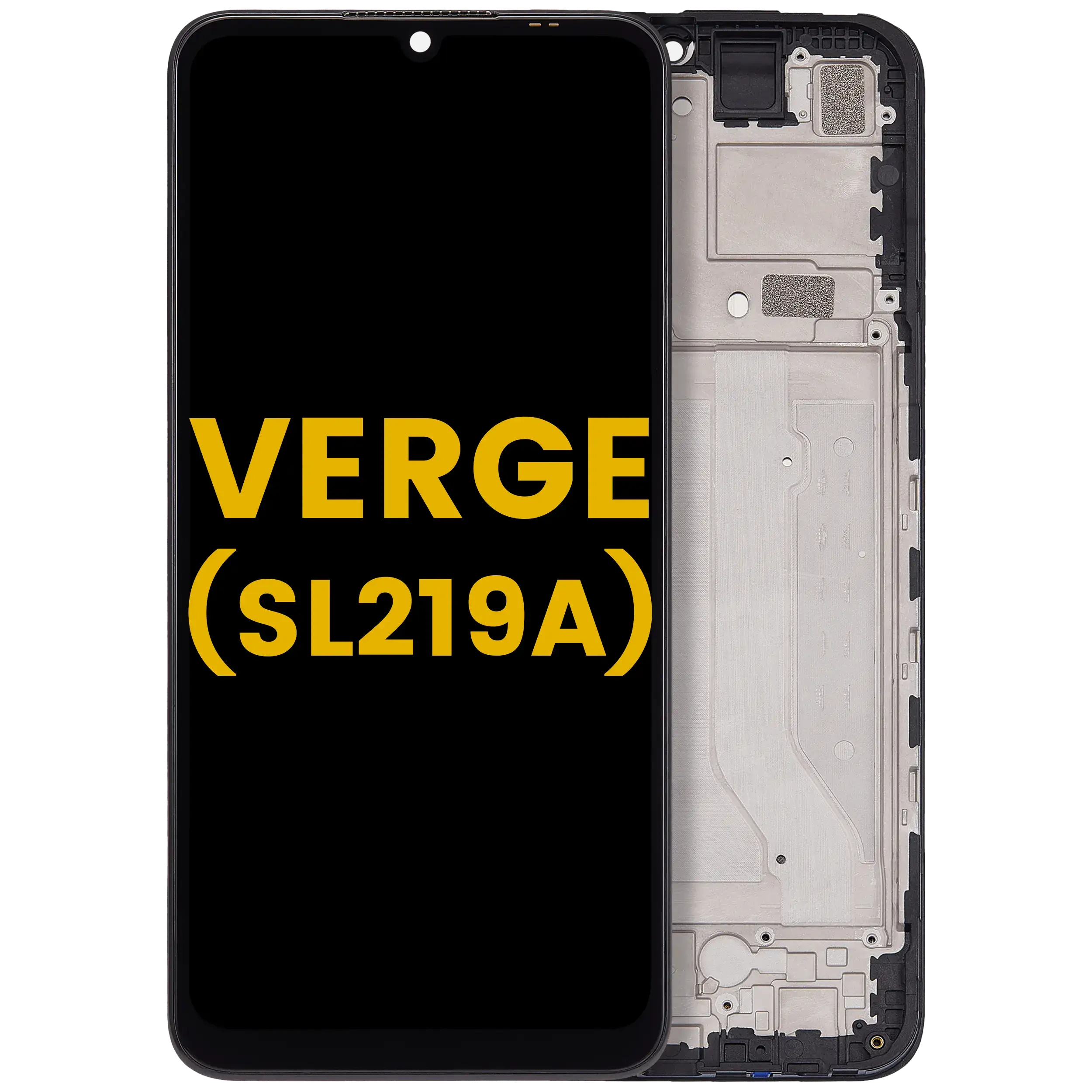 Display LCD completo con Frame per Cricket Outlast 5G (SN509C) / AT e T Motivate Pro 5G (SN509A) / Cricket Icon 6 (SL219C) / AT e T Verge (SL219A) (Refurbished) (tutti i colori)
