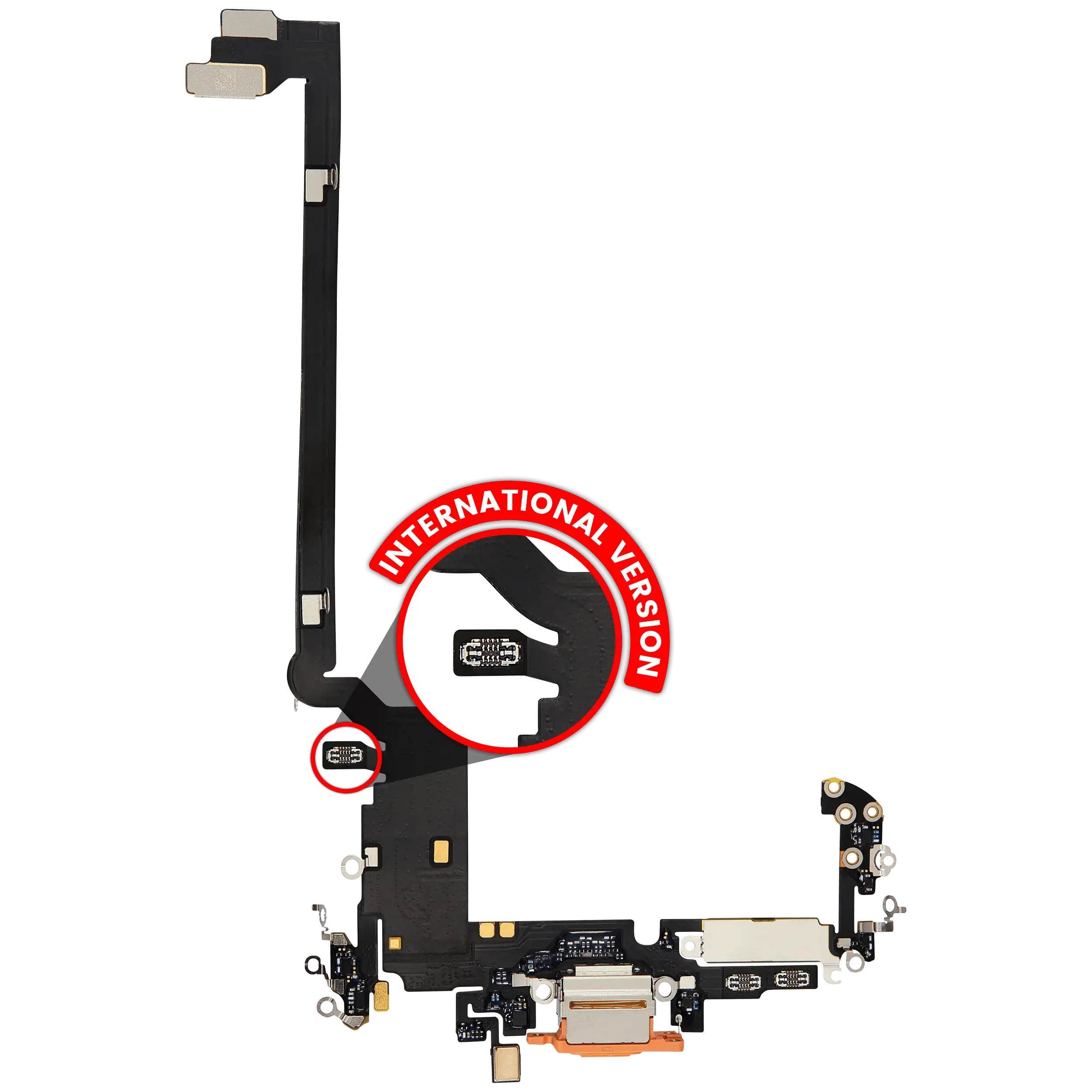 Flat connettore di ricarica per iPhone 17 Pro Max (Premium) (International Version) (Cosmic Arancione)