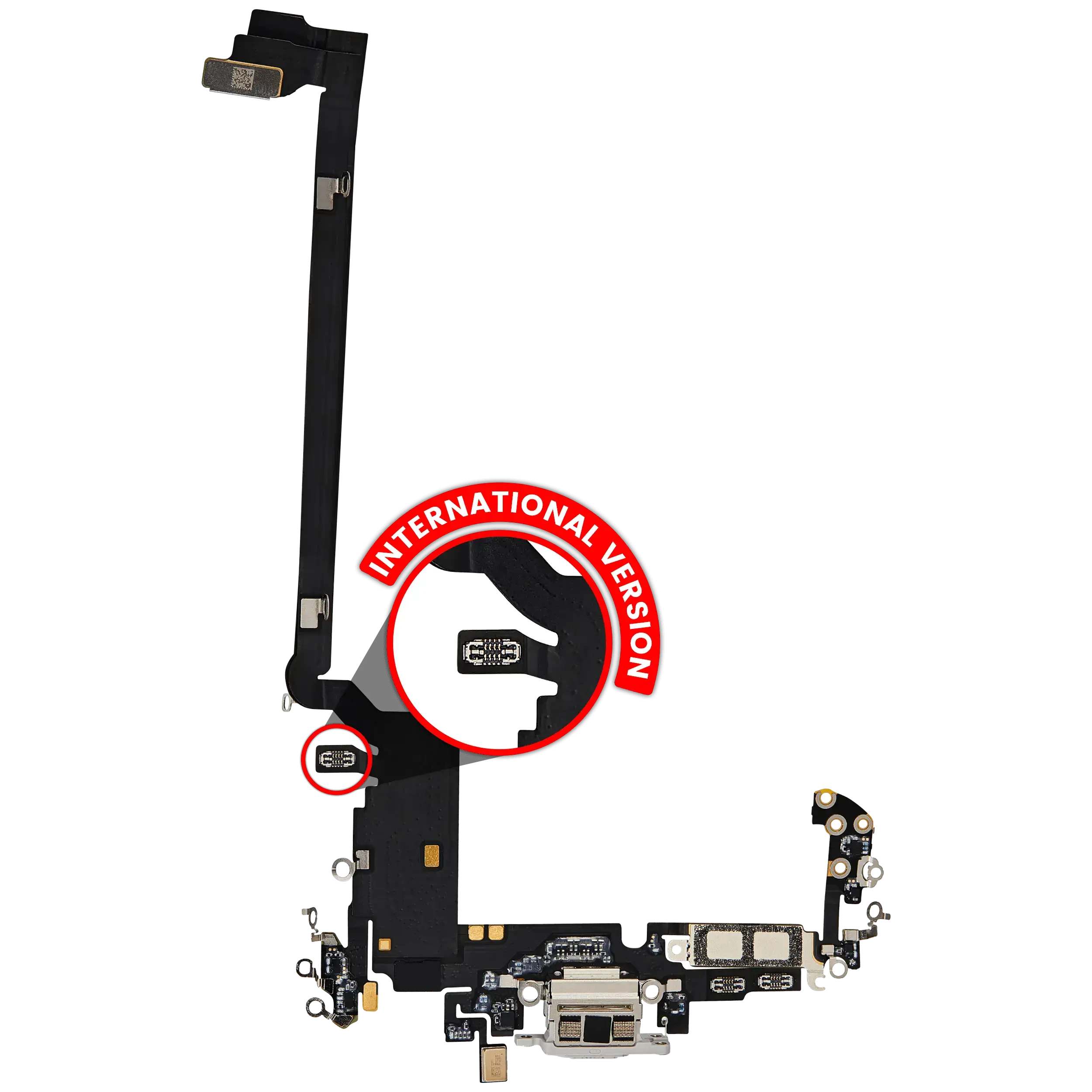 Flat connettore di ricarica per iPhone 17 Pro Max (Premium) (International Version) (Argento)