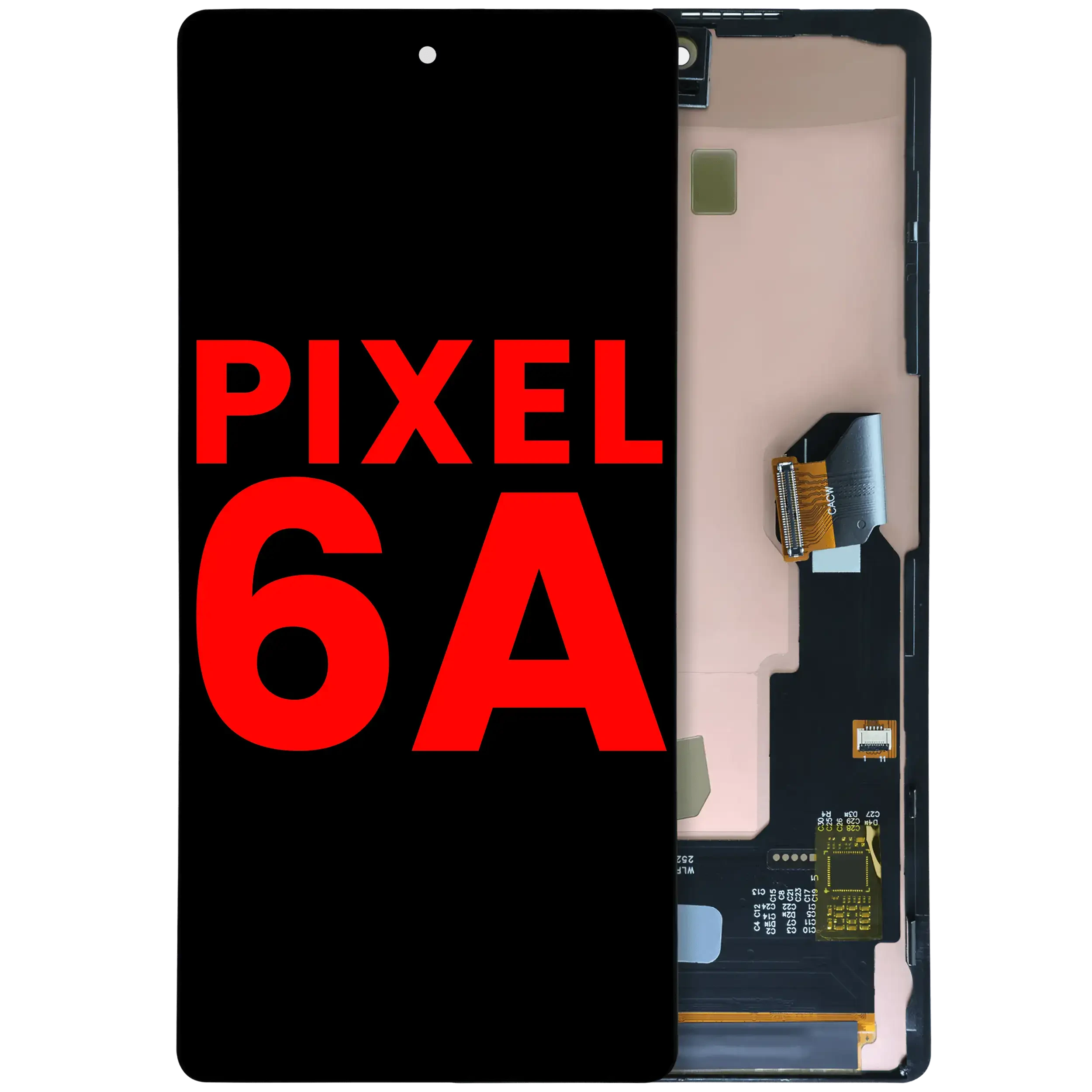 Display OLED completo con Frame (senza Fingerprint Sensore) per Google Pixel 6A (Aftermarket Plus) (tutti i colori)