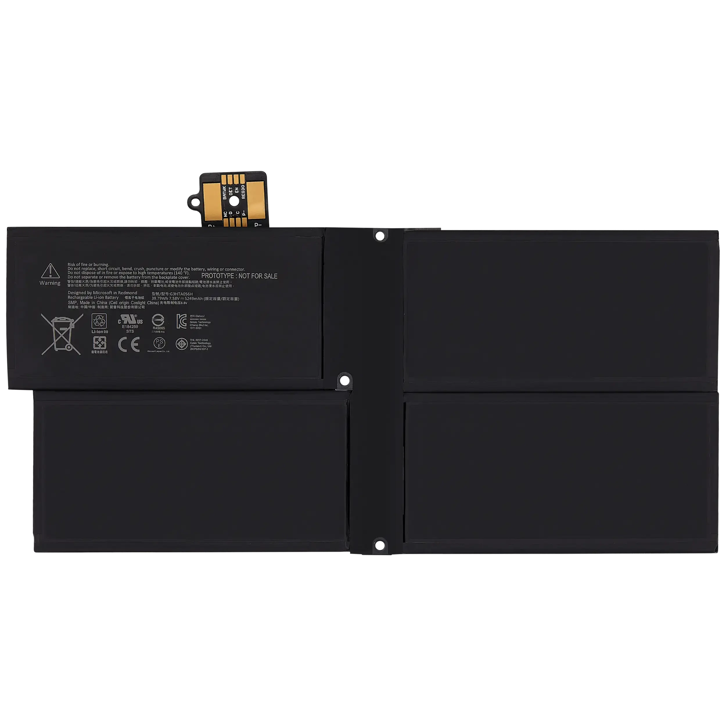 Batteria di ricambio per Microsoft Surface Pro X 13" (QWZ-00001) (G3HTA056H)