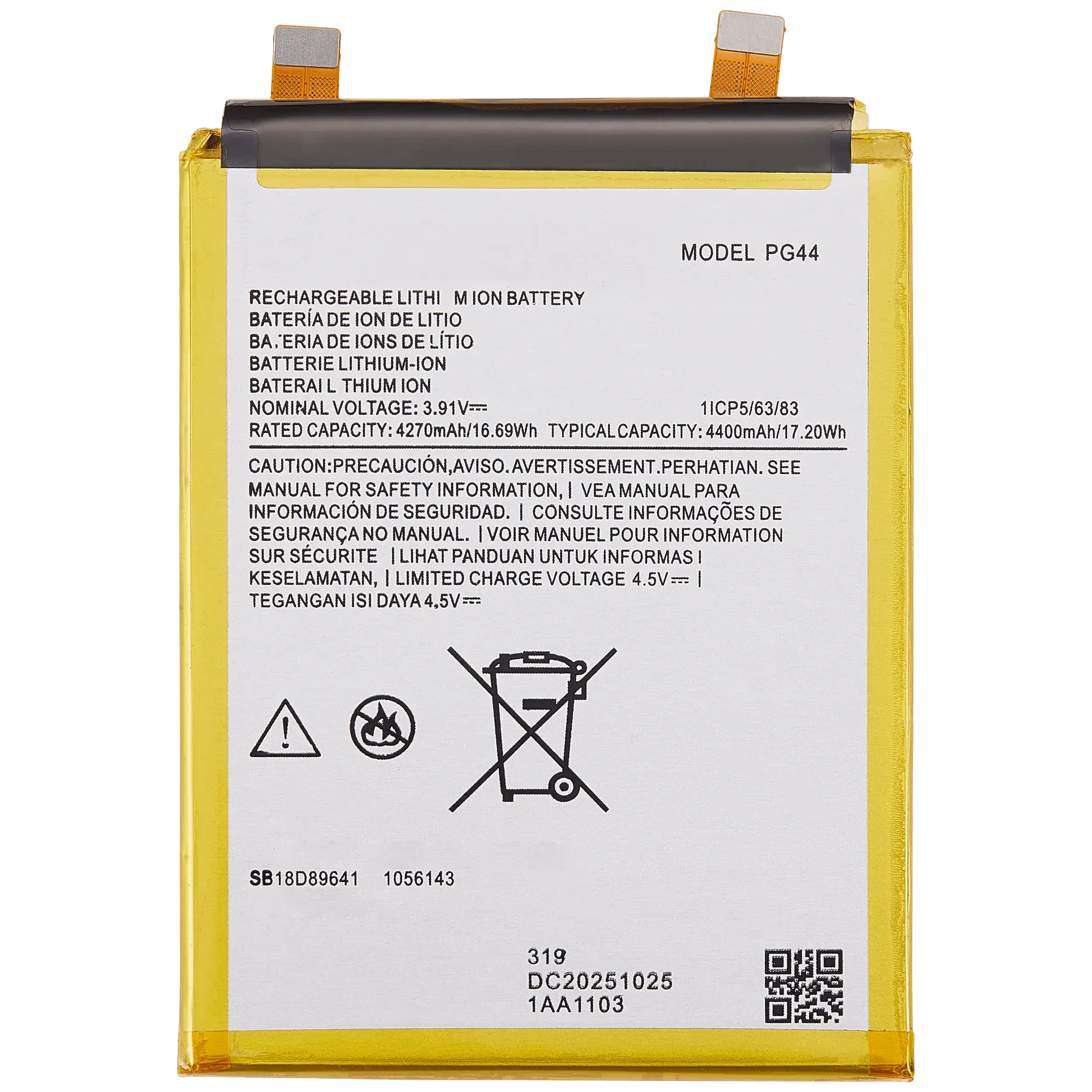 Batteria di ricambio per Motorola Moto Edge 2023 (XT2305) (PG44)