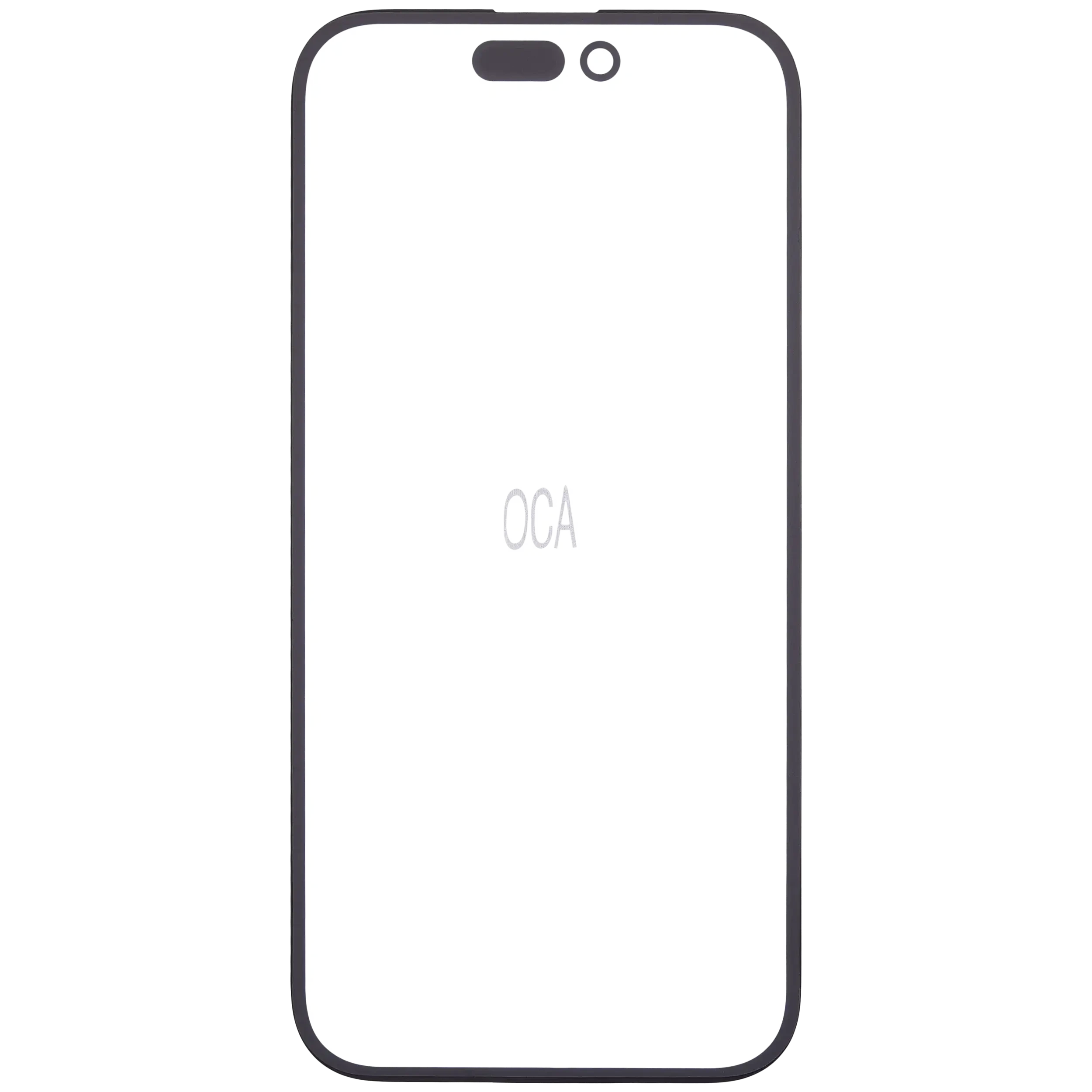 2 in 1 (vetro + OCA preinstallato) per iPhone 14 Pro (10 pezzi)
