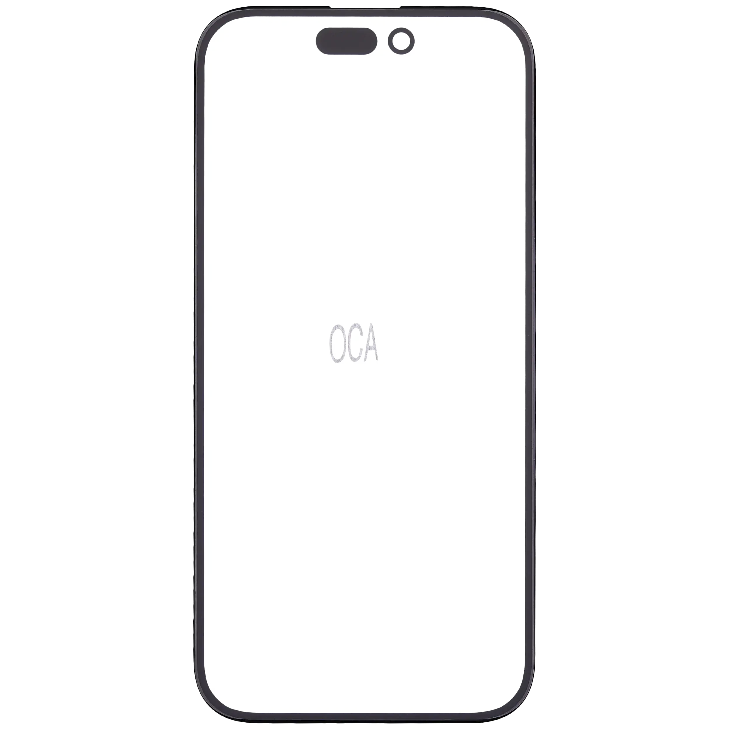 2 in 1 (vetro + OCA preinstallato) per iPhone 15 (10 pezzi)