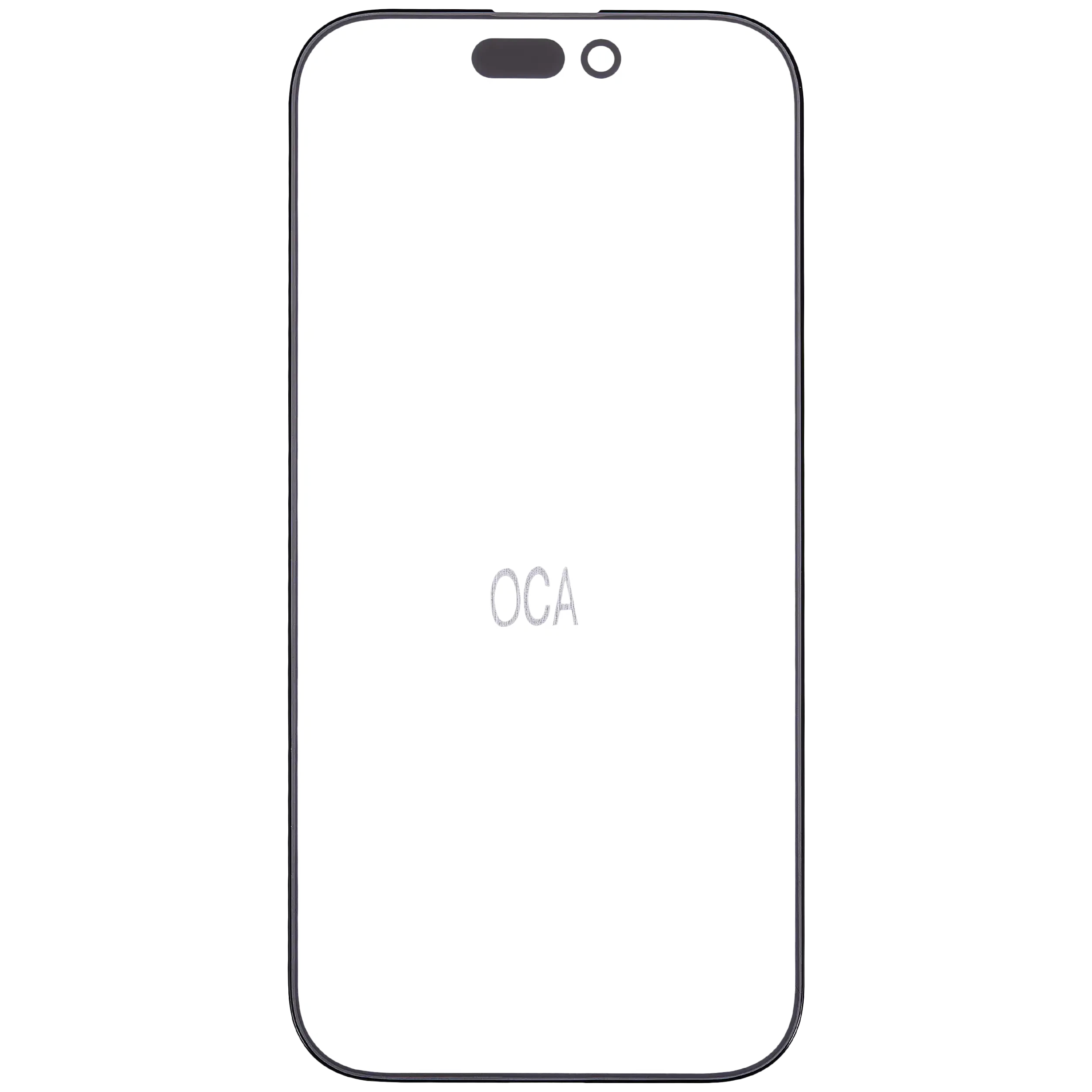 2 in 1 (vetro + OCA preinstallato) per iPhone 16 Pro (10 pezzi)