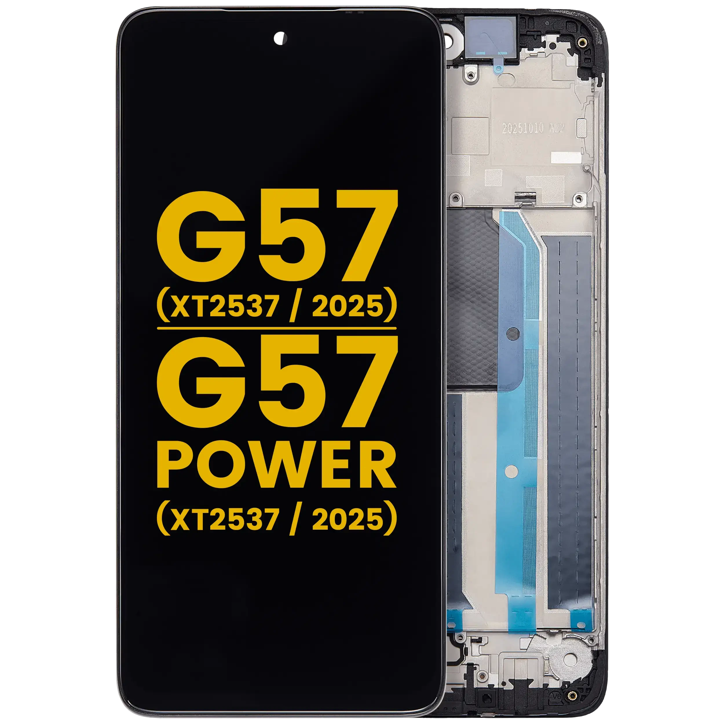 Display LCD completo con Frame per Motorola Motorola Moto G57 (XT2537 / 2025) / G57 Power 5G (XT2537 / 2025) (Refurbished) (tutti i colori)