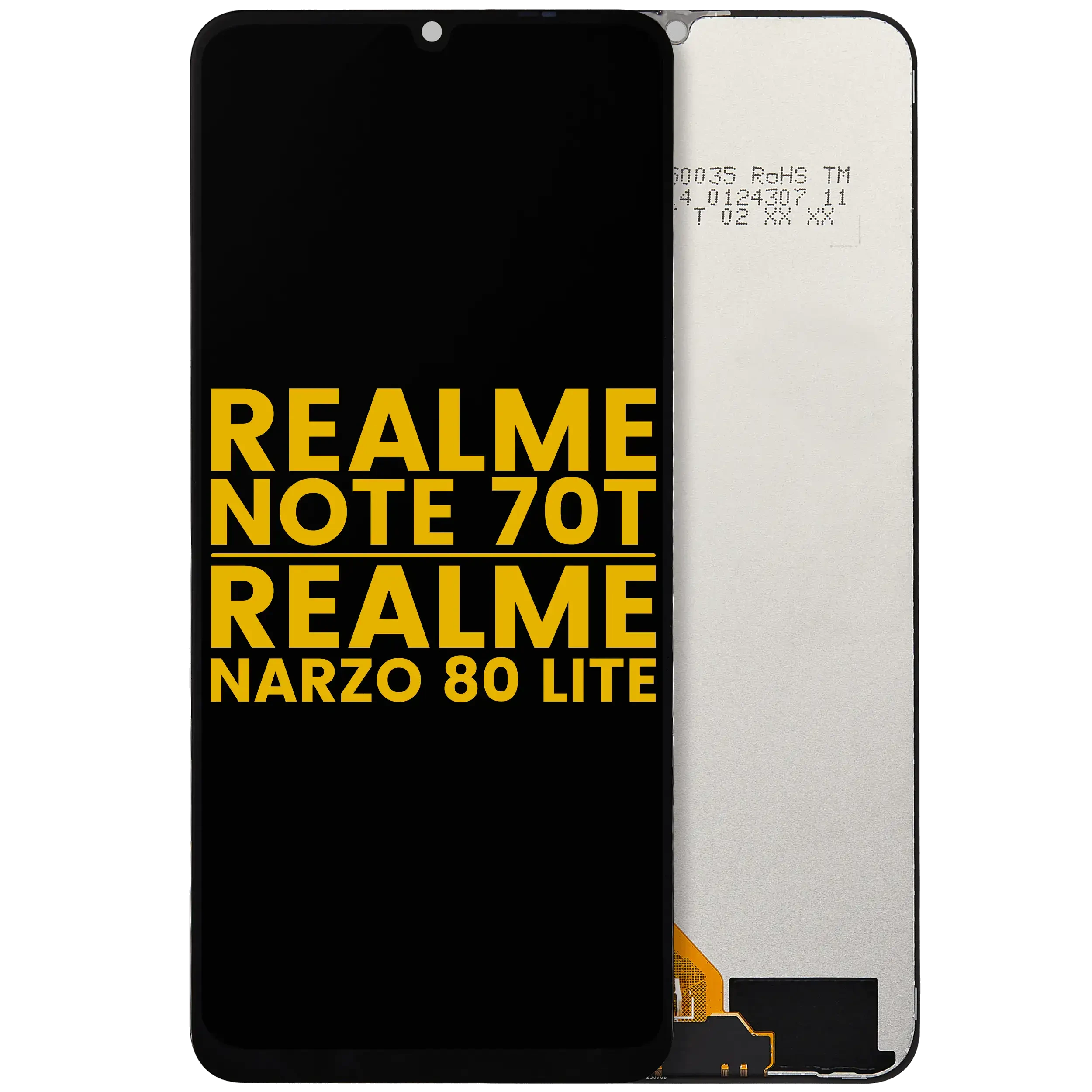 Display LCD completo senza Frame per Realme Note 70 / Note 70 T / Narzo 80 Lite (Refurbished) (tutti i colori)