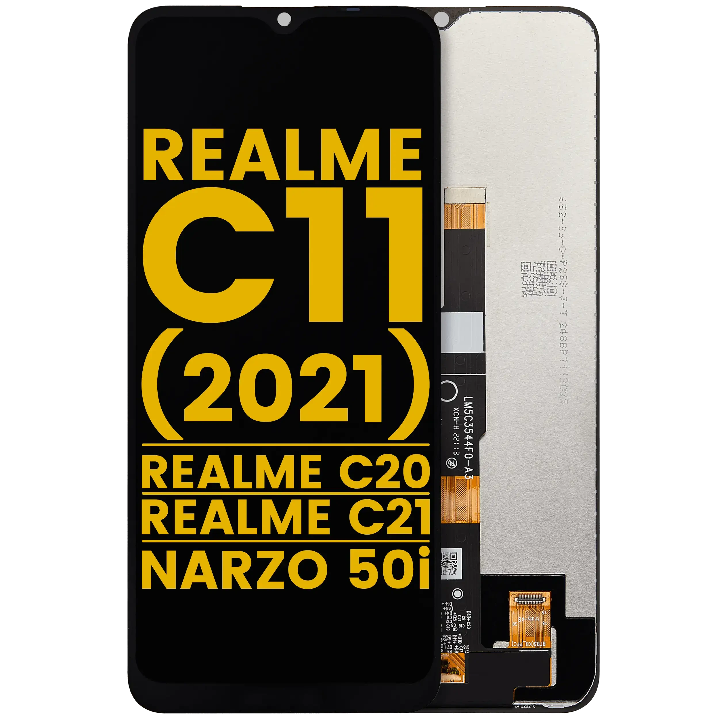 Display LCD completo senza Frame per Realme C11 (2021) / C20 / C21 / Narzo 50i (Refurbished) (tutti i colori)