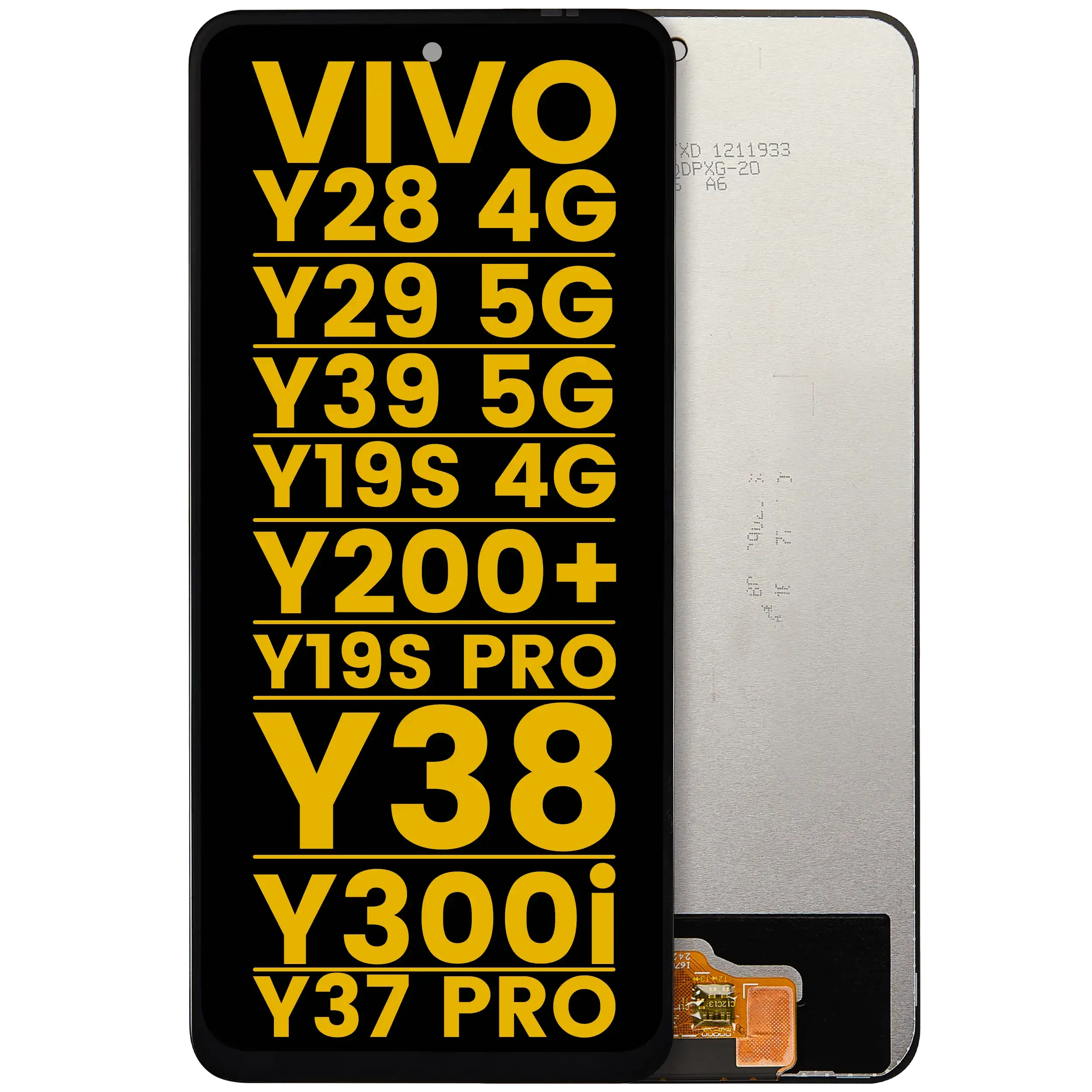 Display LCD completo senza Frame per Vivo Y28 4G / Y29 5G / Y39 5G / Y19s 4G / Y200+ / Y19s Pro / Y38 / Y300i / Y37 Pro (Refurbished) (tutti i colori)