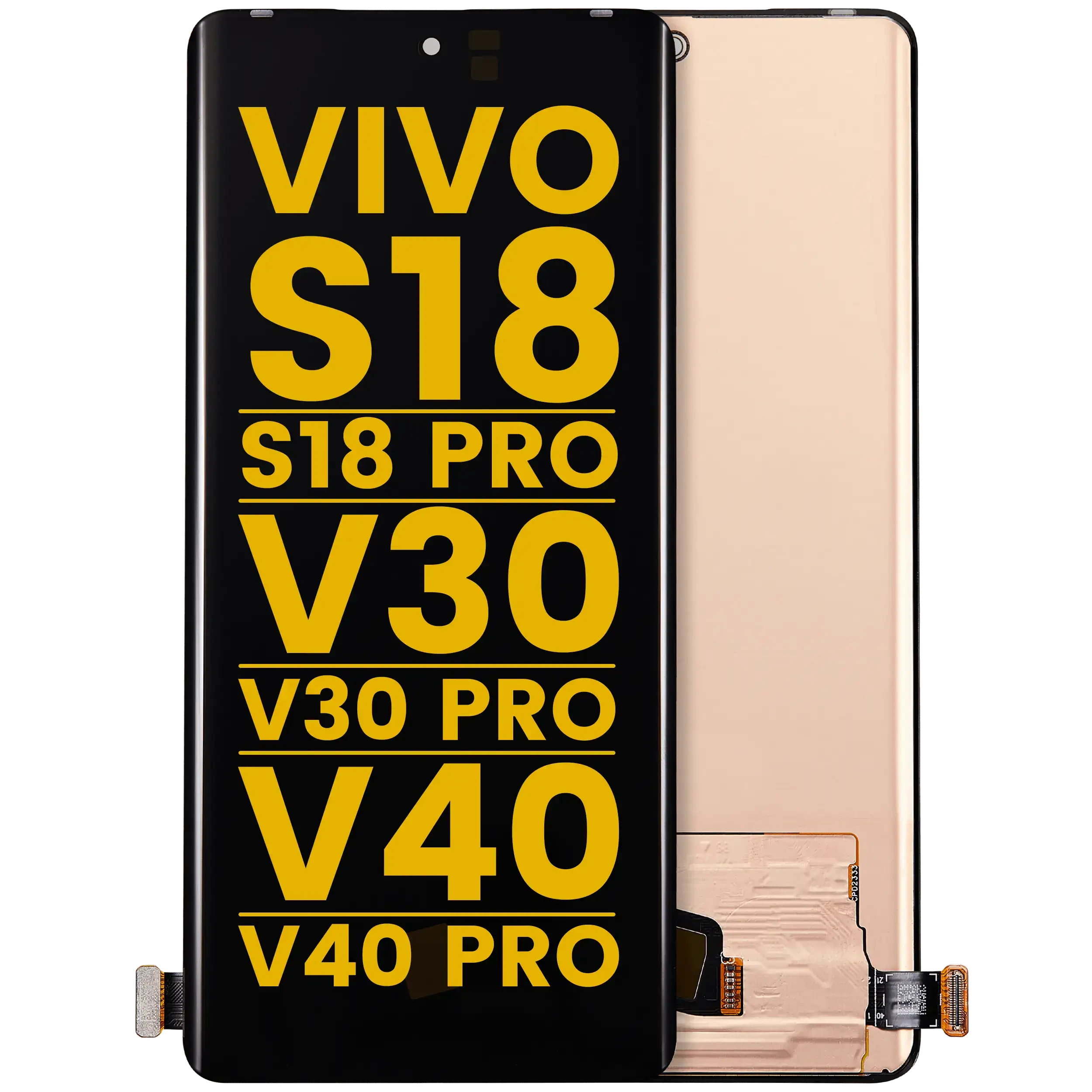 Display OLED completo senza Frame per Vivo S18 / S18 Pro / S19 Pro / V30 / V30 Pro / V40 / V40 Pro (Refurbished) (tutti i colori)