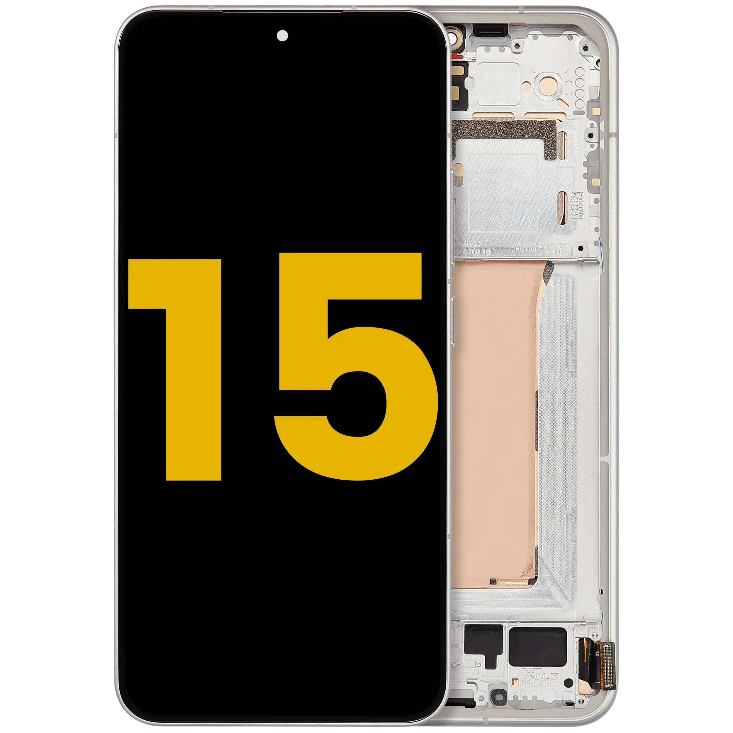 Display OLED completo con Frame per Xiaomi 15 (Refurbished) (Bianco)