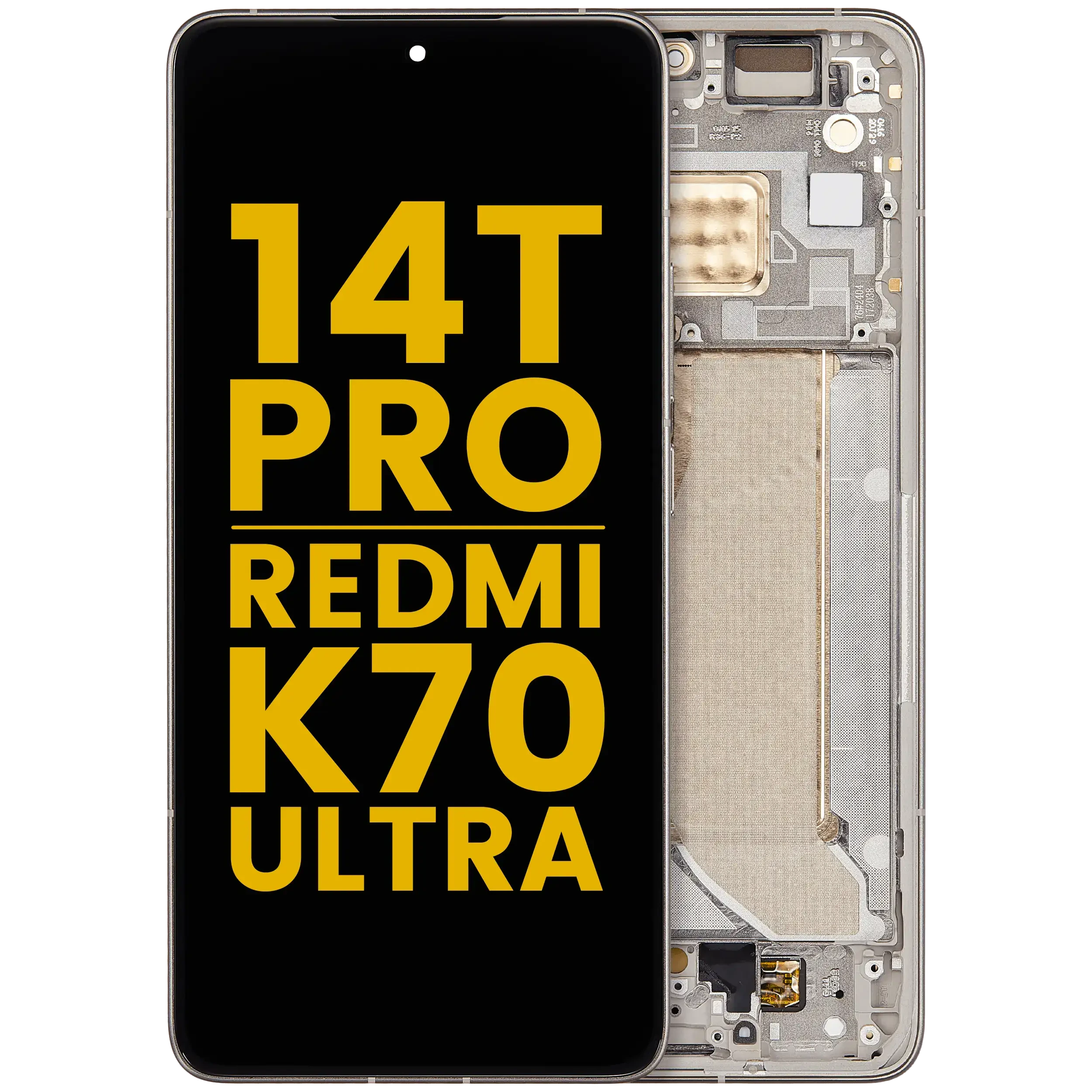 Display OLED completo con Frame per Xiaomi 14T Pro / Redmi K70 Ultra (Refurbished) (Titan Grigio)