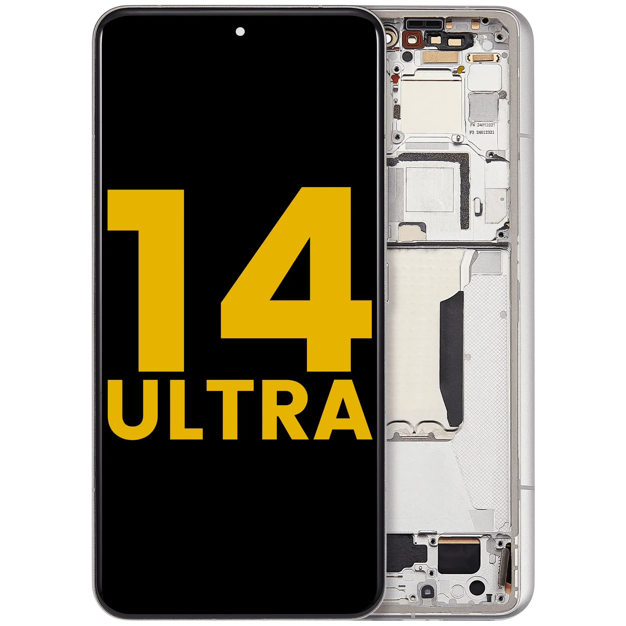 Display OLED completo con Frame per Xiaomi 14 Ultra (Refurbished) (Bianco)
