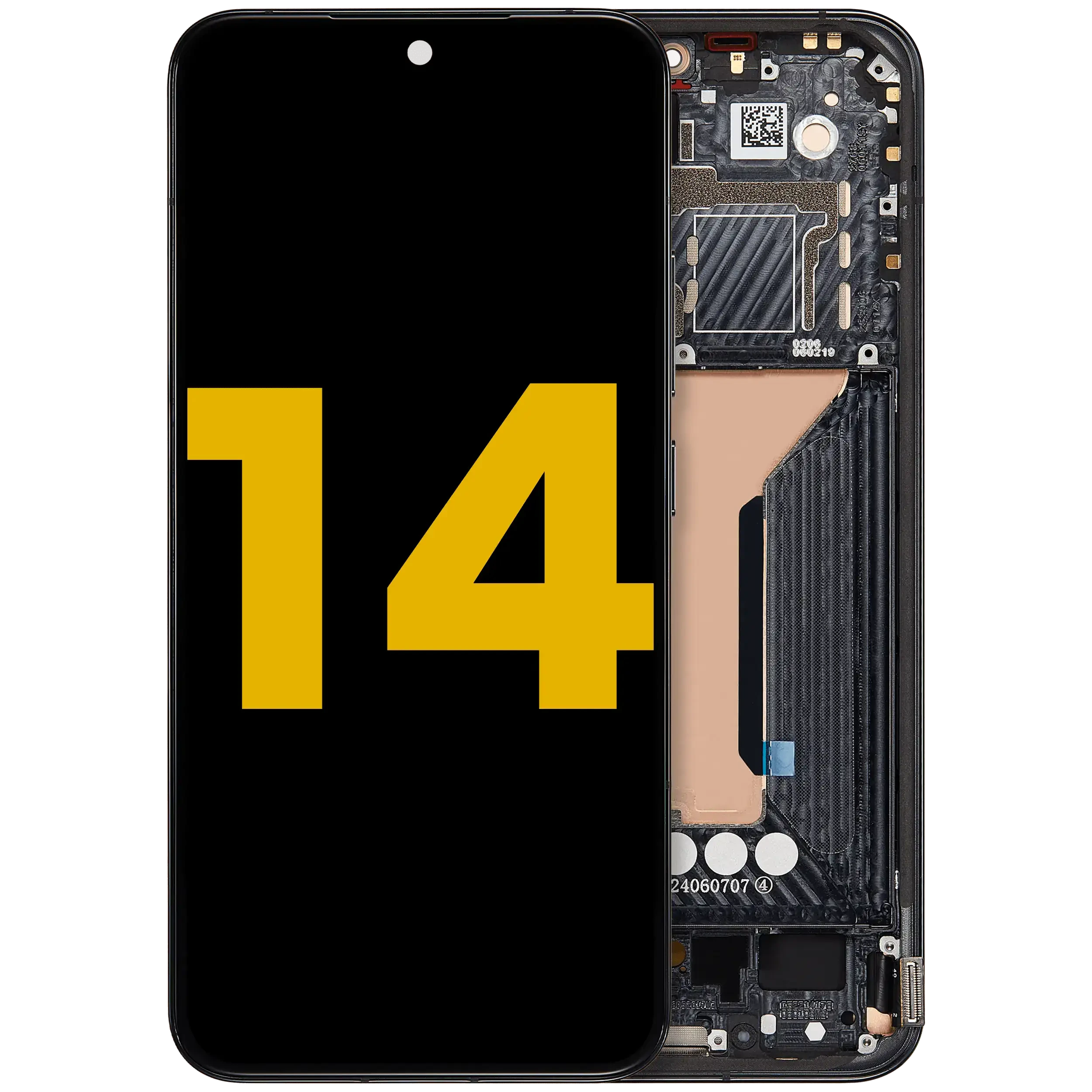 Display OLED completo con Frame per Xiaomi 14 (Refurbished) (Nero)