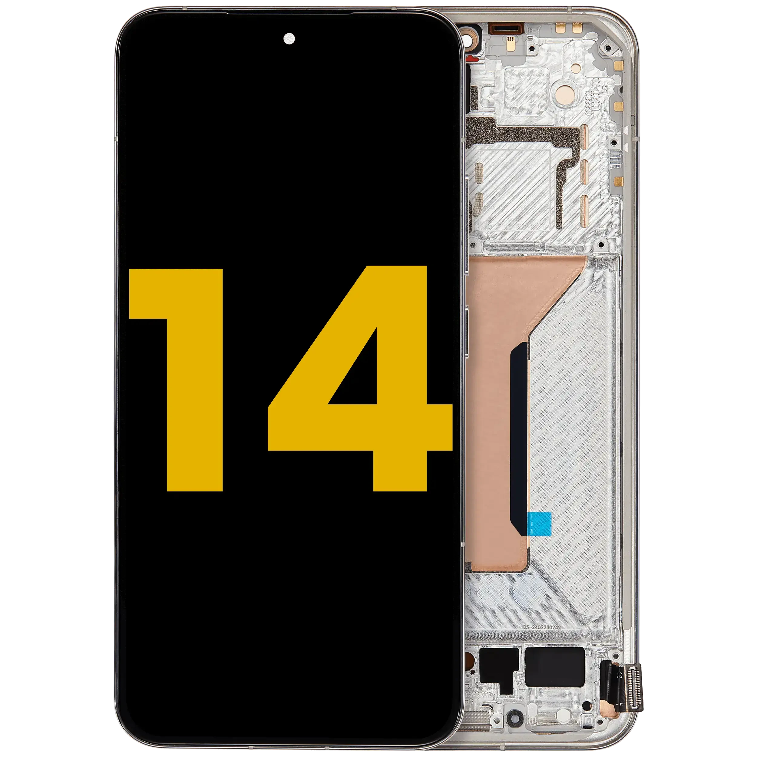 Display OLED completo con Frame per Xiaomi 14 (Refurbished) (Bianco)