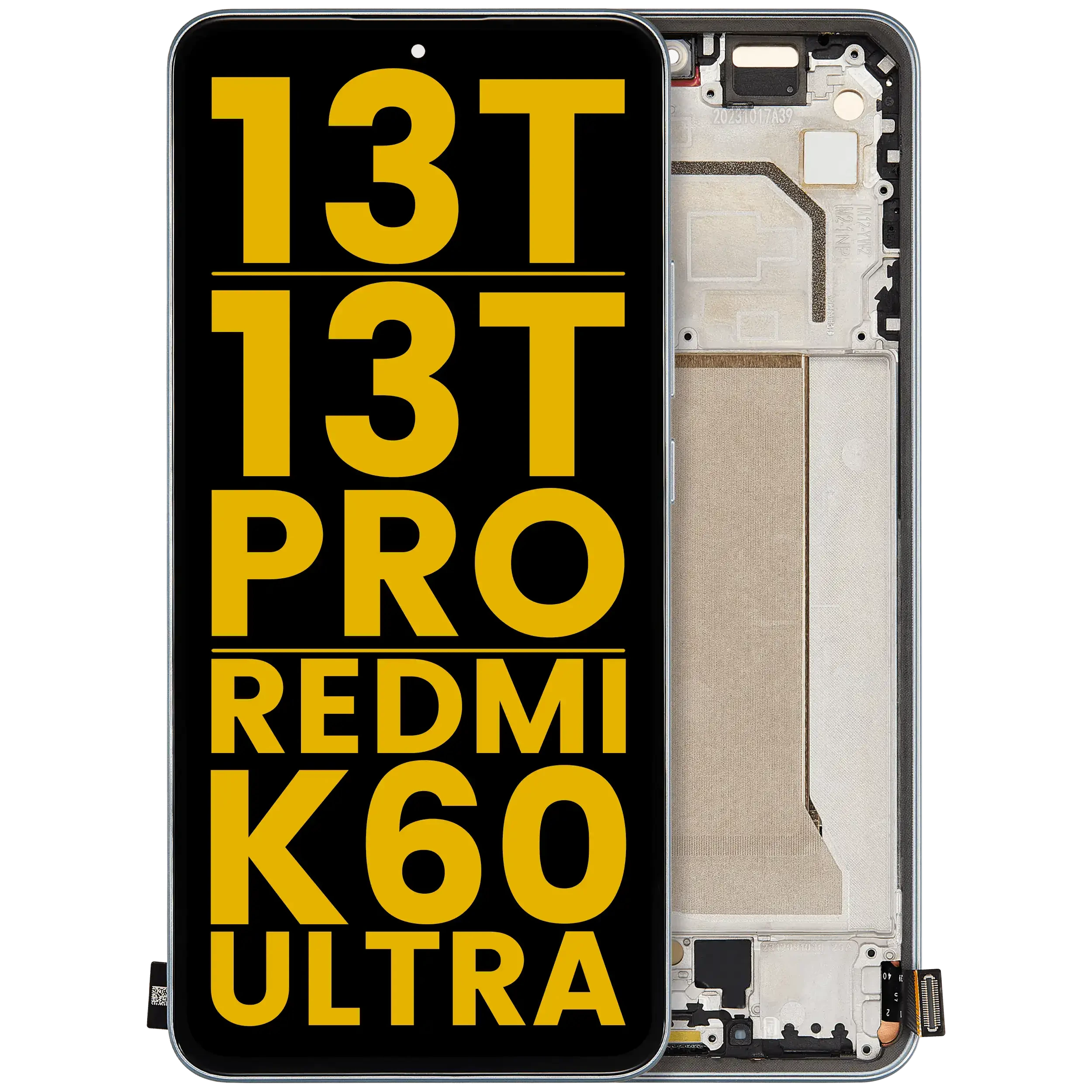 Display OLED completo con Frame per Xiaomi 13T / 13T Pro / Redmi K60 Ultra (Refurbished) (Meadow Verde)