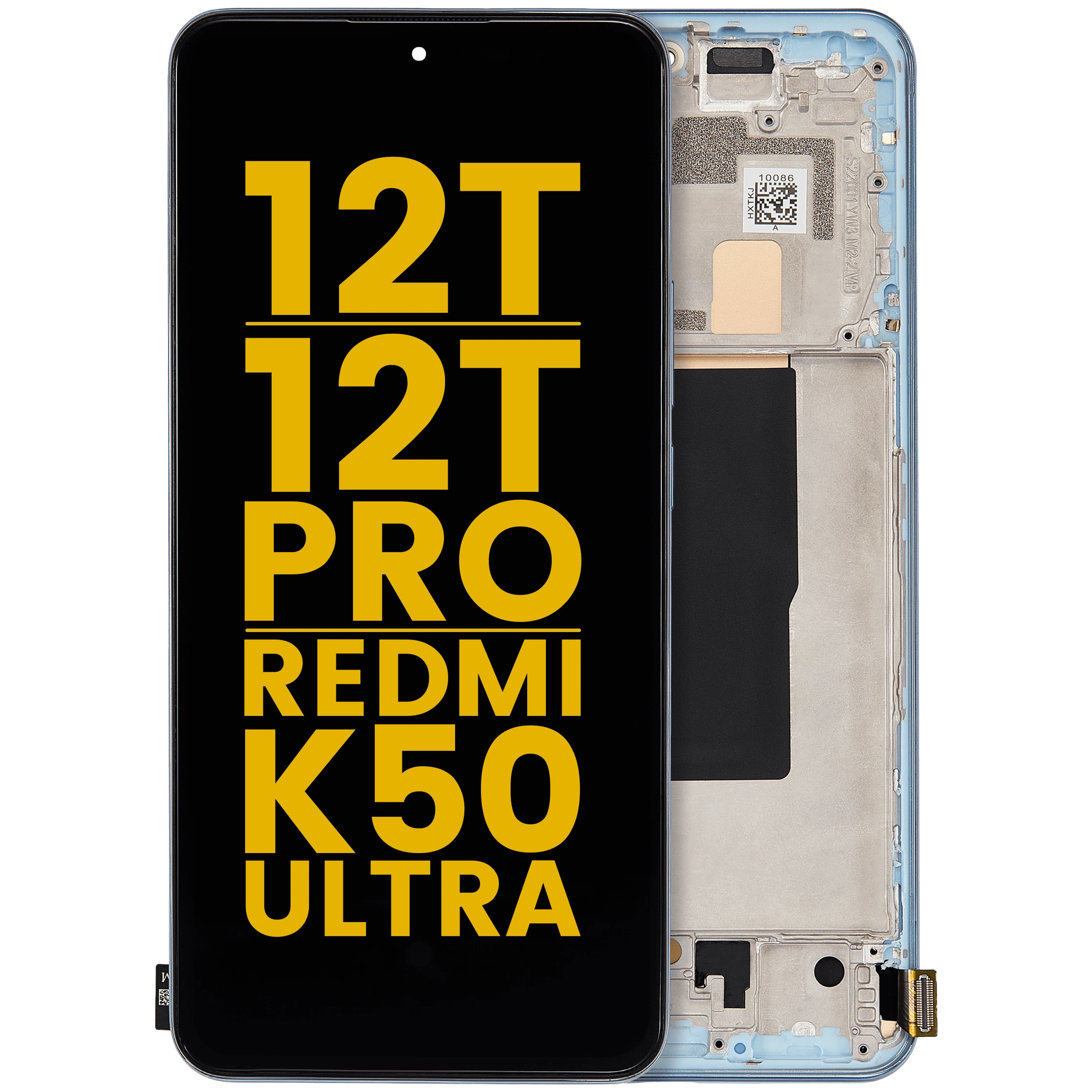 Display OLED completo con Frame per Xiaomi 12T / 12T Pro / Redmi K50 Ultra (Refurbished) (Blu)