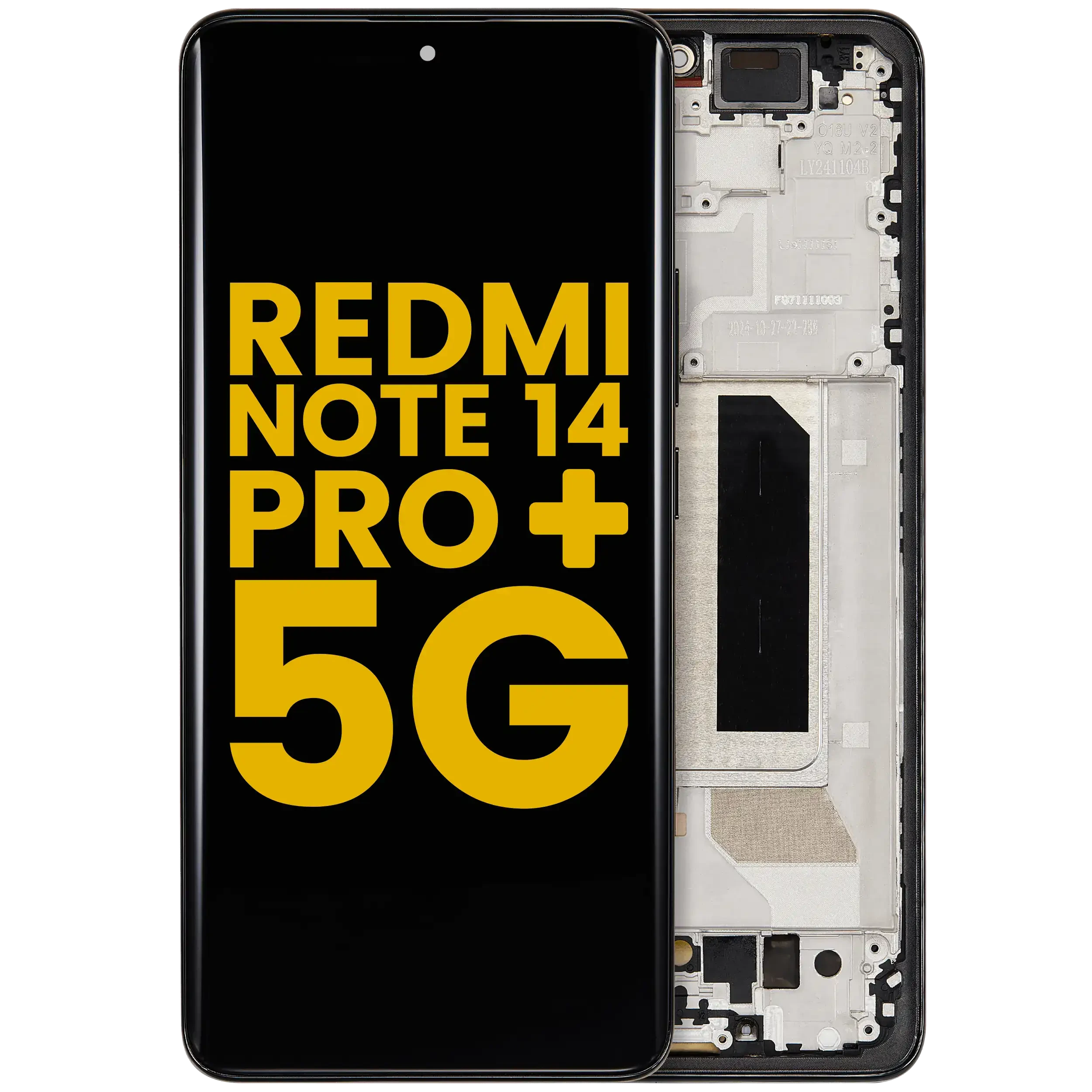 Display OLED completo con Frame per Xiaomi Redmi Note 14 Pro Plus 5G (Refurbished) (Mezzanotte Nero)