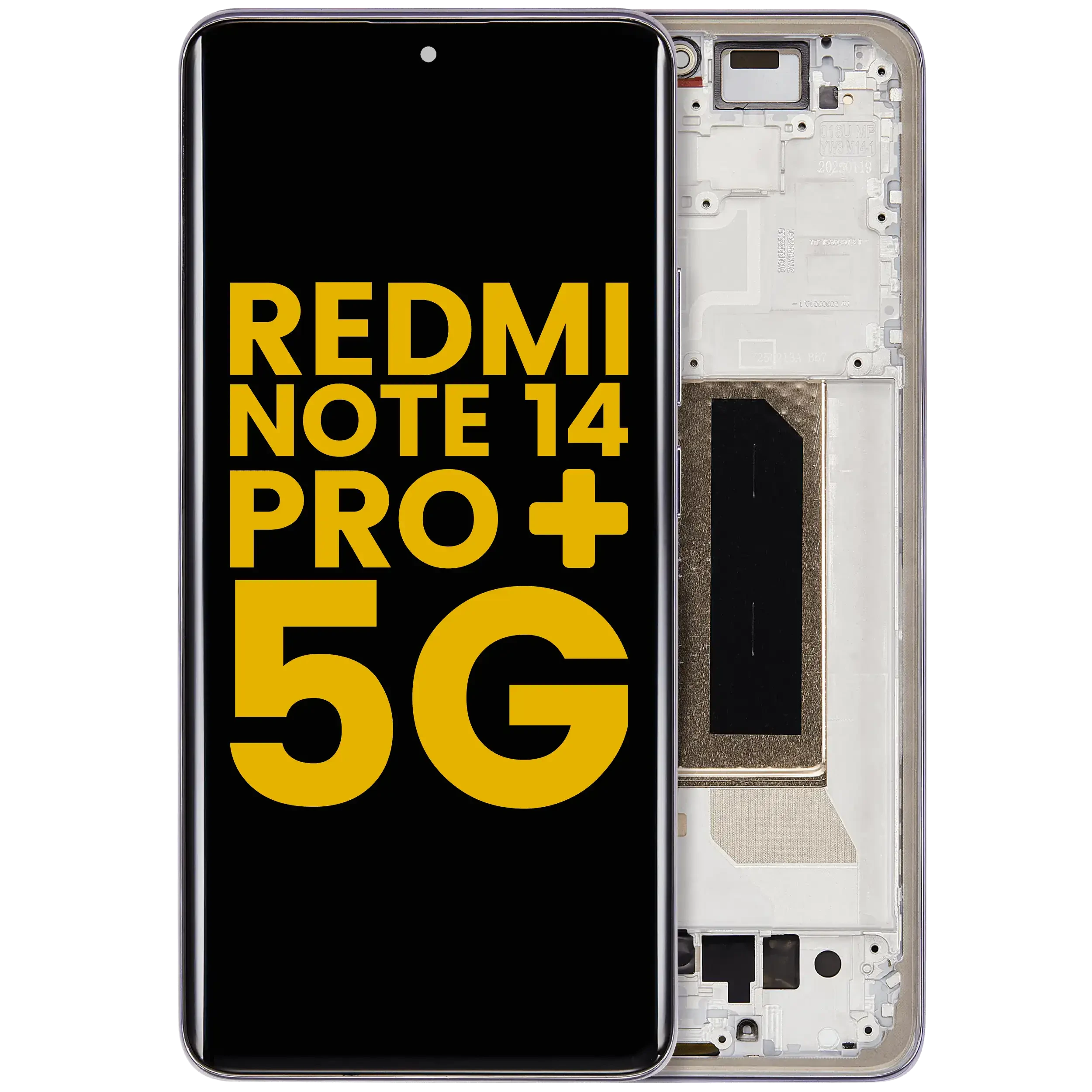 Display OLED completo con Frame per Xiaomi Redmi Note 14 Pro Plus 5G (Refurbished) (Lavanda Viola)