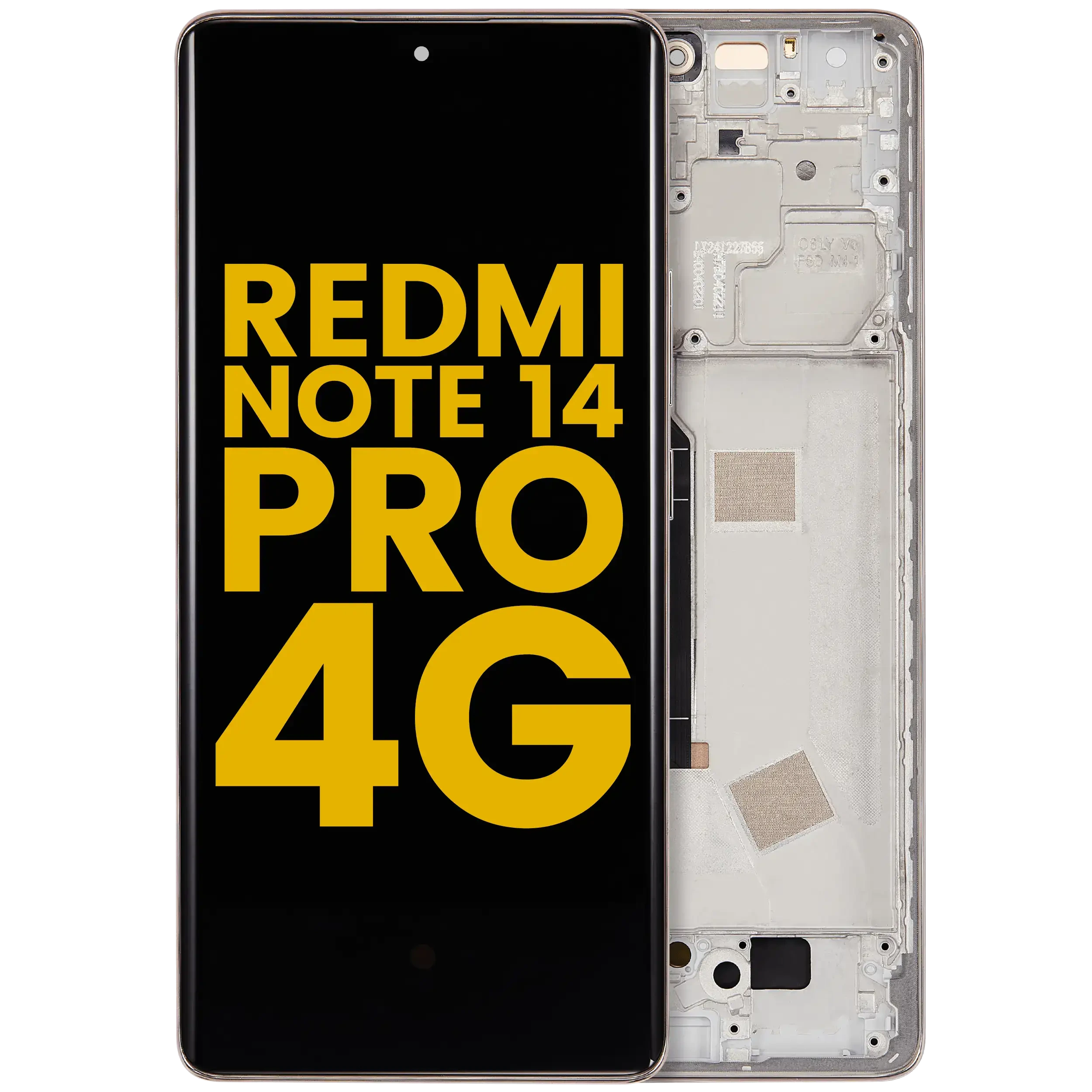 Display OLED completo con Frame per Xiaomi Redmi Note 14 Pro 4G (Refurbished) (Sand Oro)