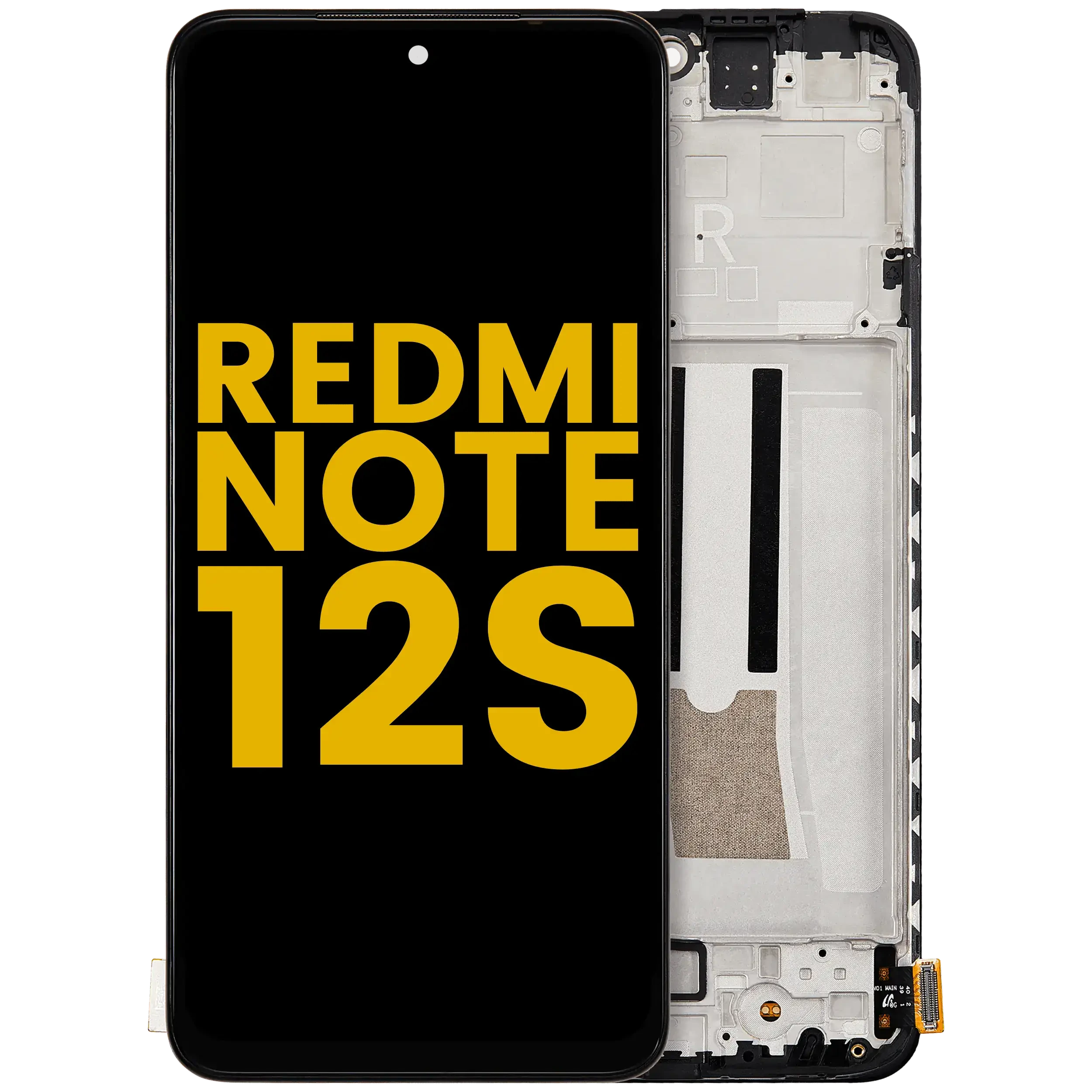 Display OLED completo con Frame per Xiaomi Redmi Note 12S (Refurbished)(Nero)