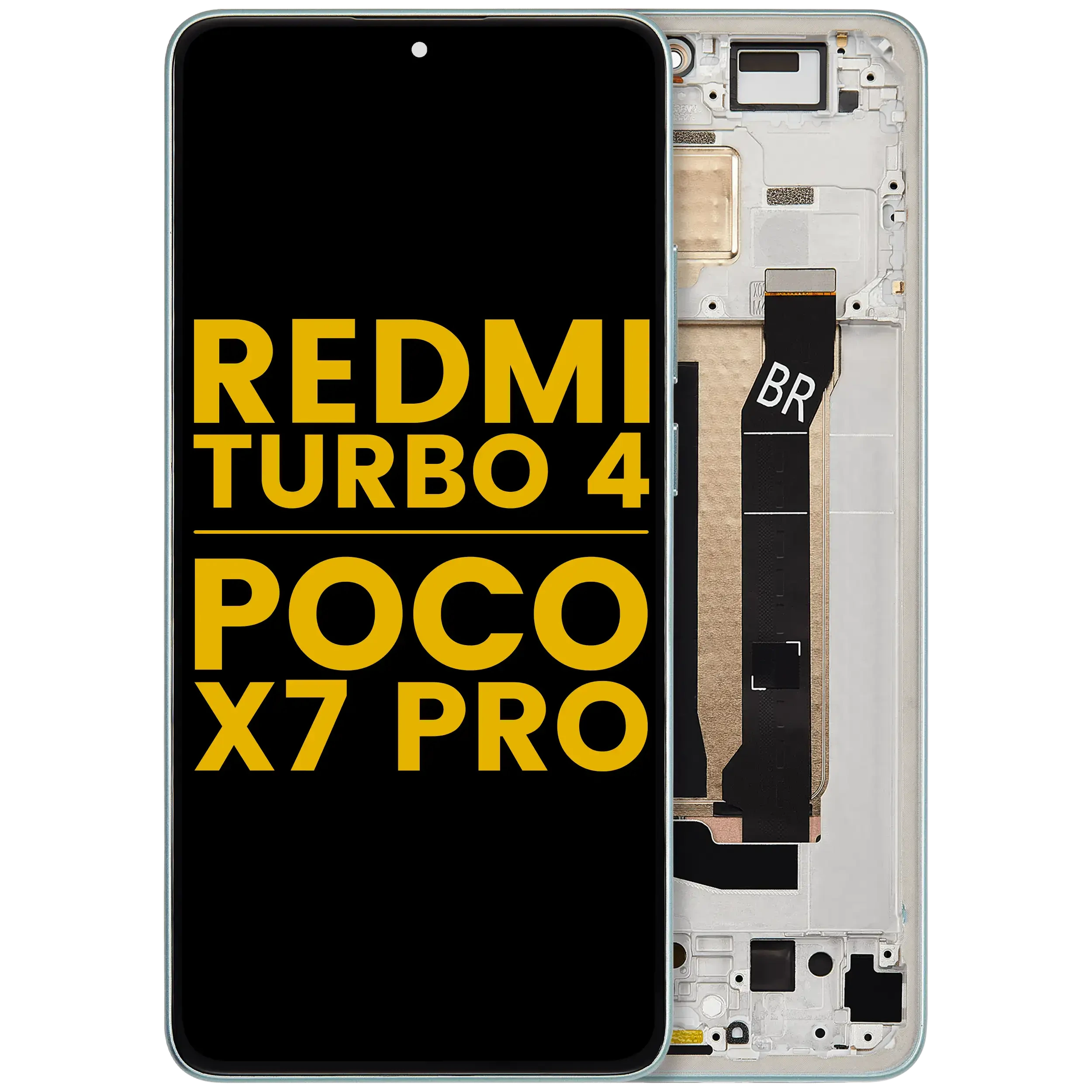 Display OLED completo con Frame per Xiaomi Redmi Turbo 4 / Xiaomi Poco X7 Pro (Refurbished) (Verde)
