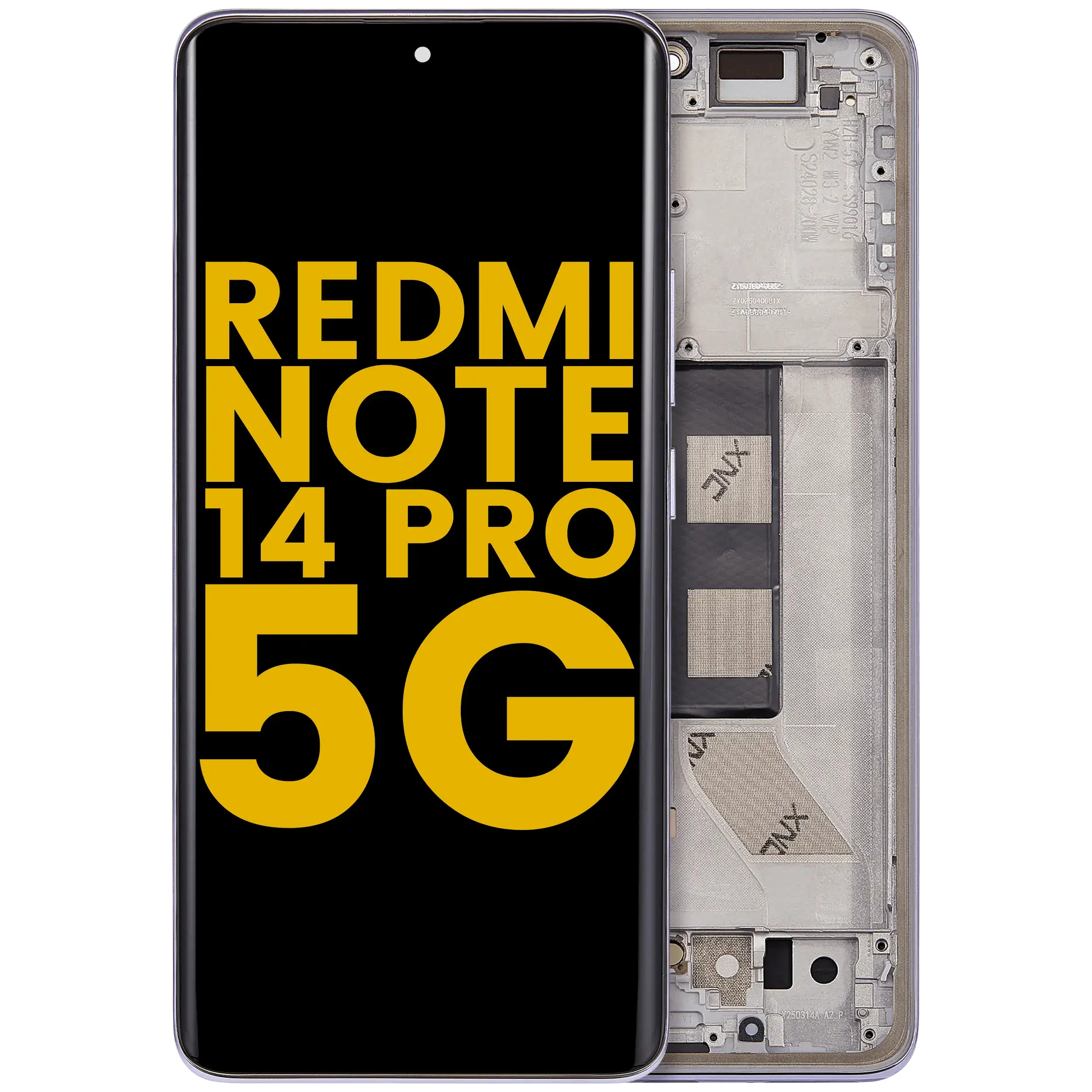 Display OLED completo con Frame per Xiaomi Redmi Note 14 Pro 5G (Refurbished) (Lavanda Viola)