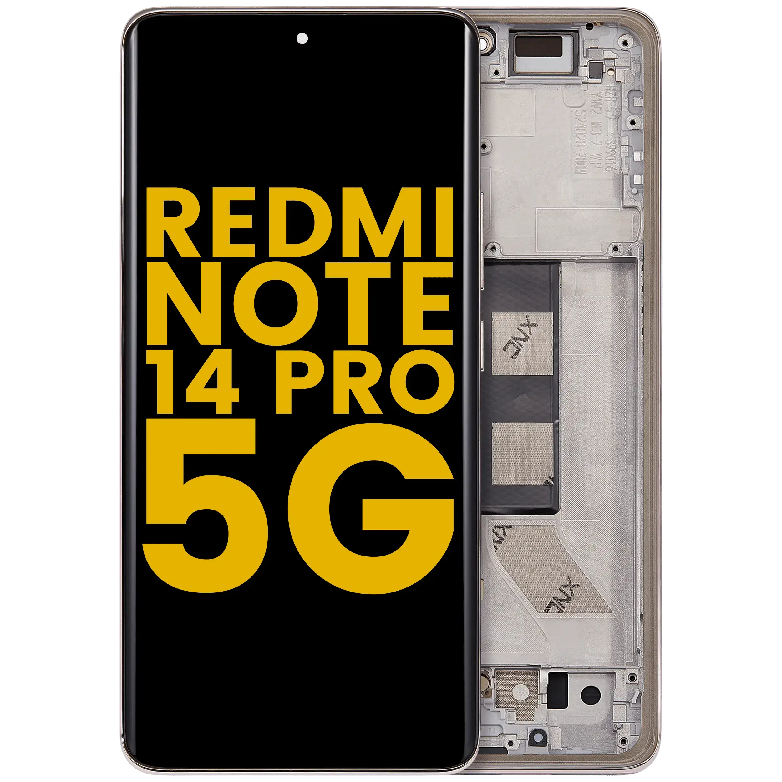 Display OLED completo con Frame per Xiaomi Redmi Note 14 Pro 5G (Refurbished) (Sand Oro)