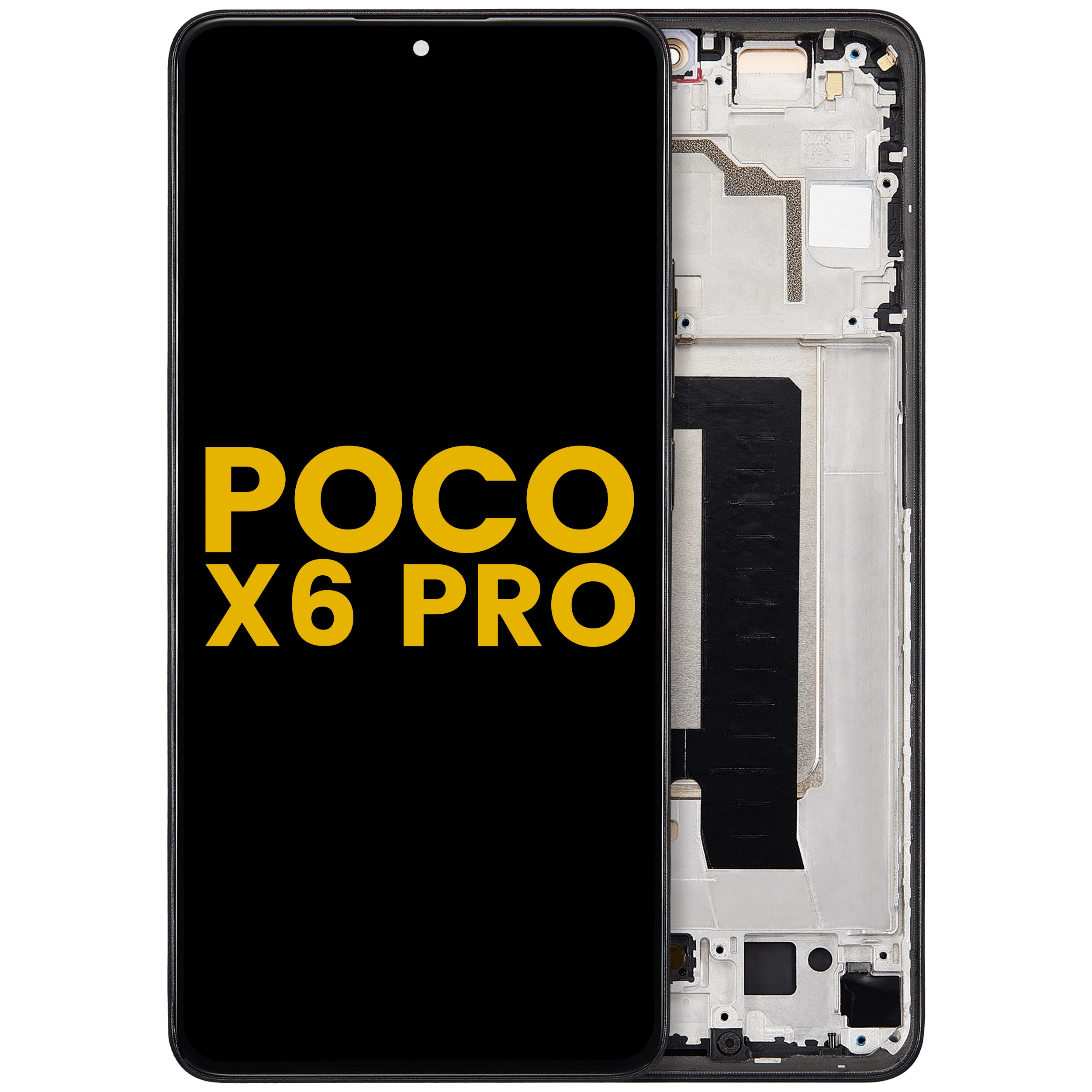 Display OLED completo con Frame per Xiaomi Poco X6 Pro (Refurbished) (Giallo)