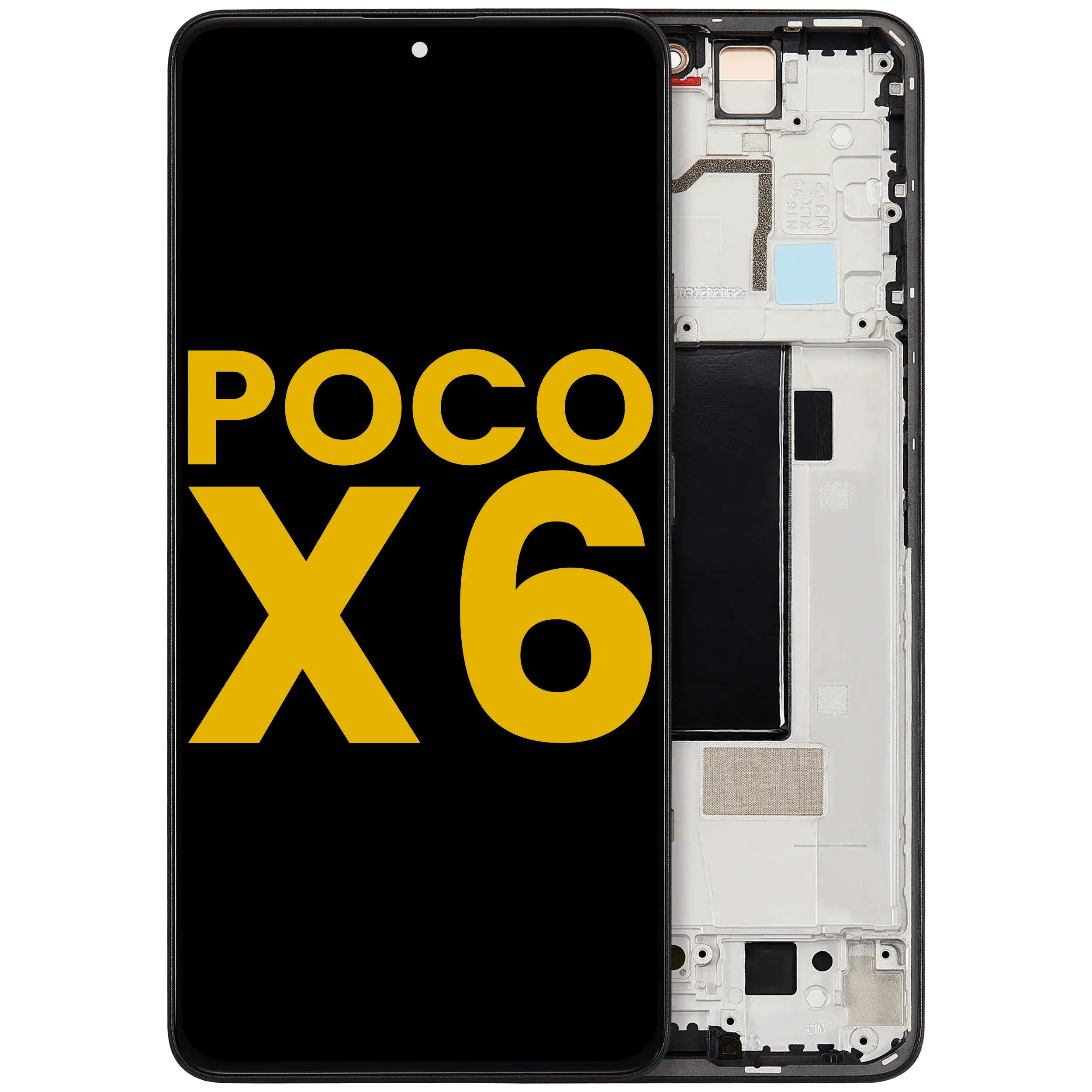 Display OLED completo con Frame per Xiaomi Poco X6 (Refurbished) (Nero)