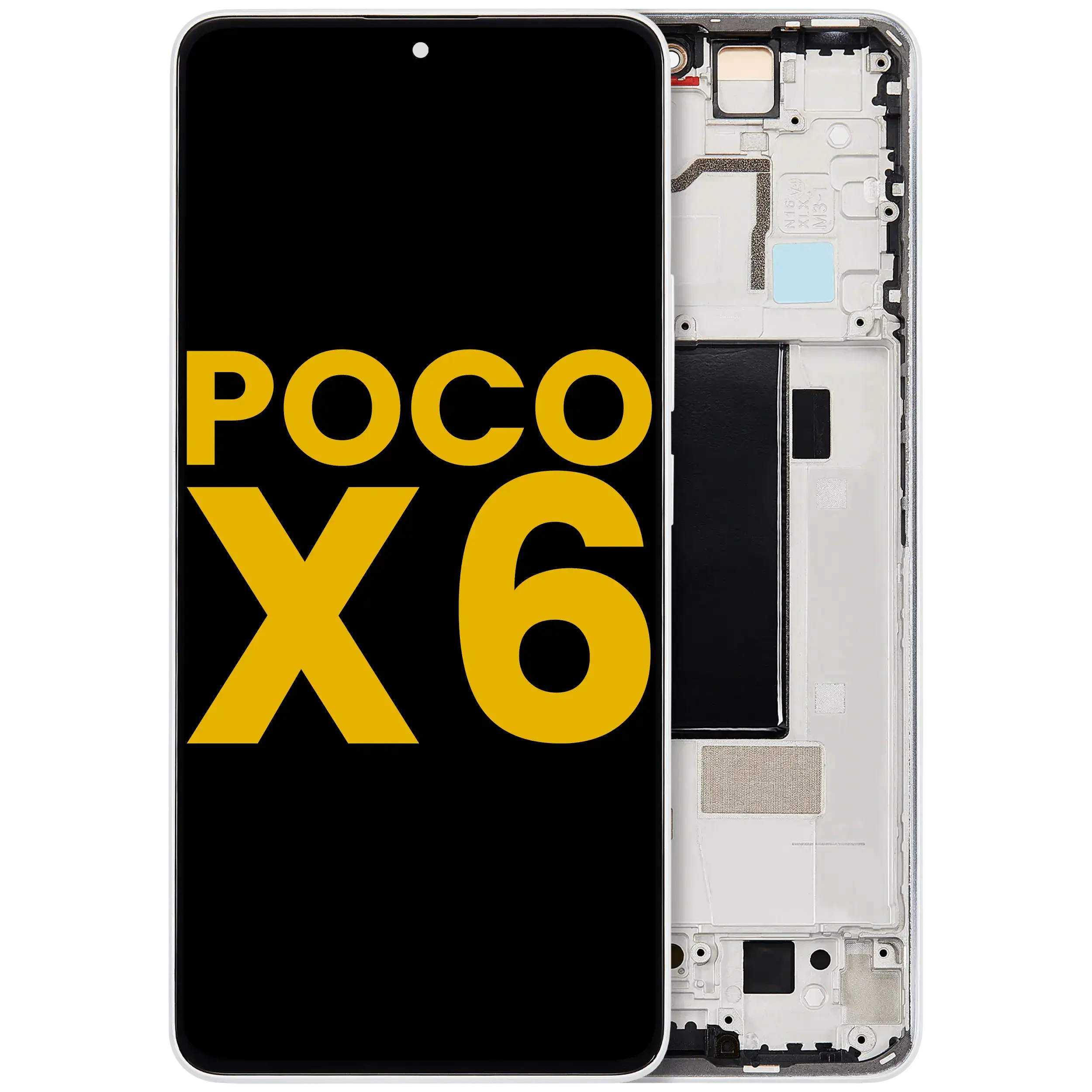 Display OLED completo con Frame per Xiaomi Poco X6 (Refurbished) (Bianco)