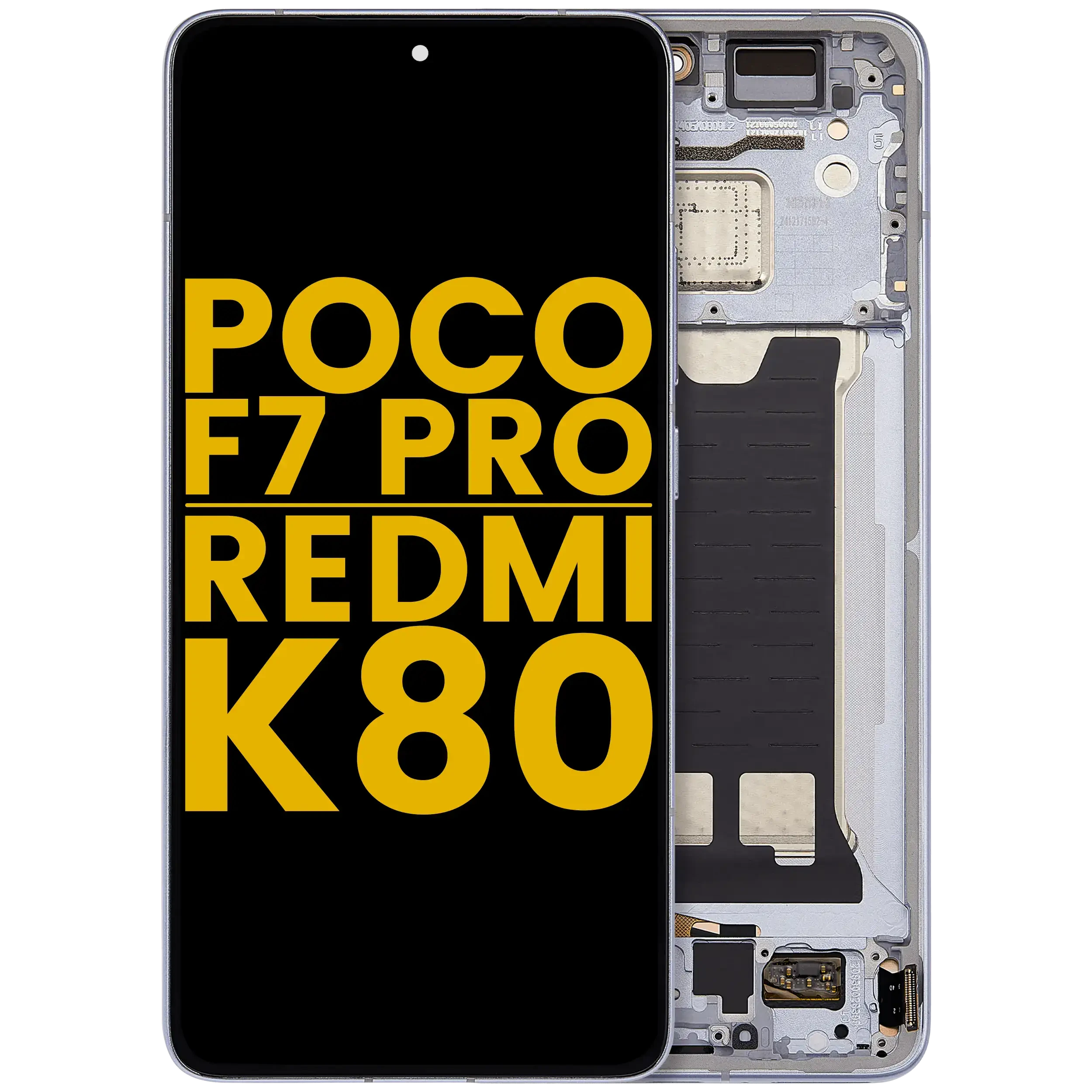 Display OLED completo con Frame per Xiaomi Poco F7 Pro / Redmi K80 (Refurbished) (Blu)