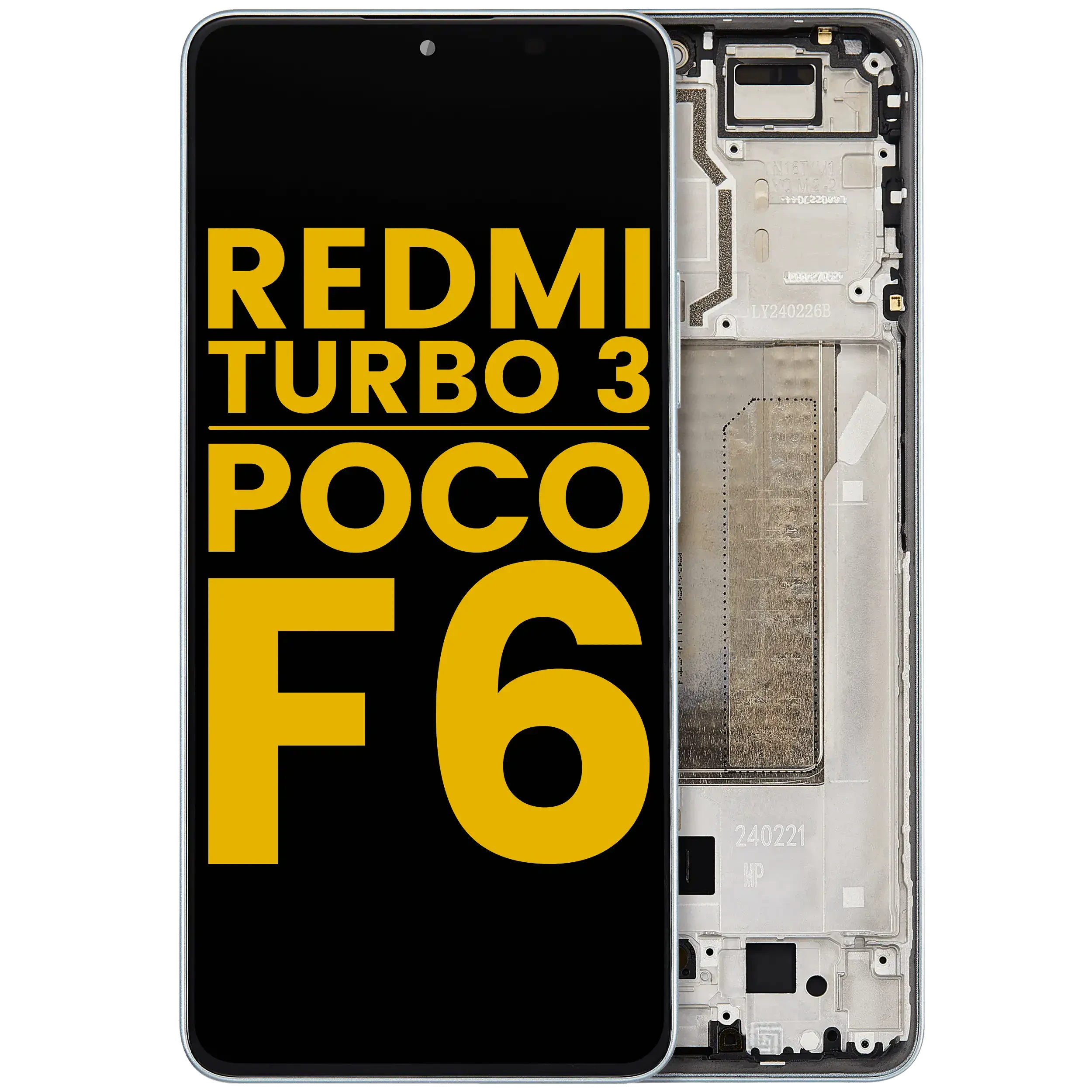 Display OLED completo con Frame per Xiaomi Redmi Turbo 3 / Xiaomi Poco F6 (Refurbished) (Verde)